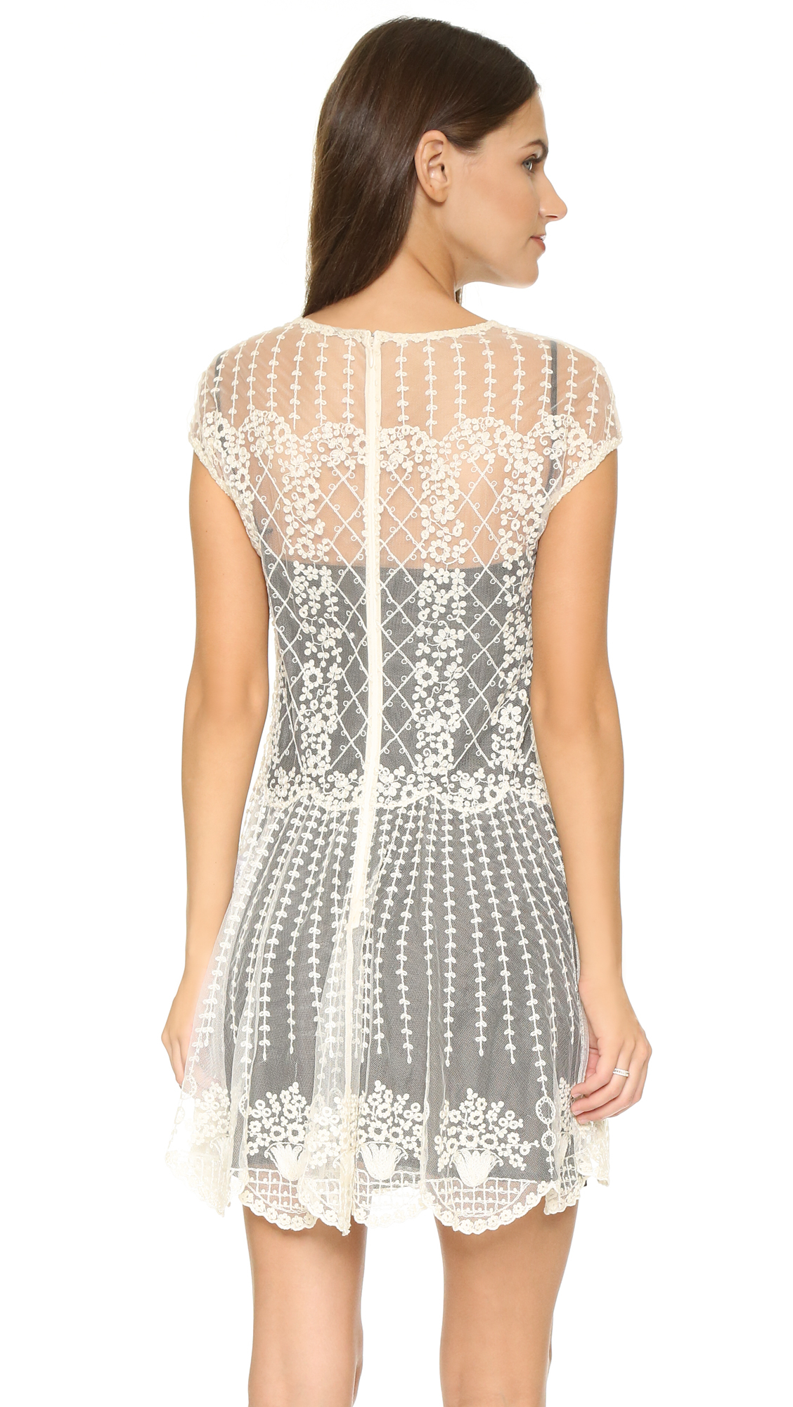 Lyst Red Valentino Sheer Dress In White Gallery