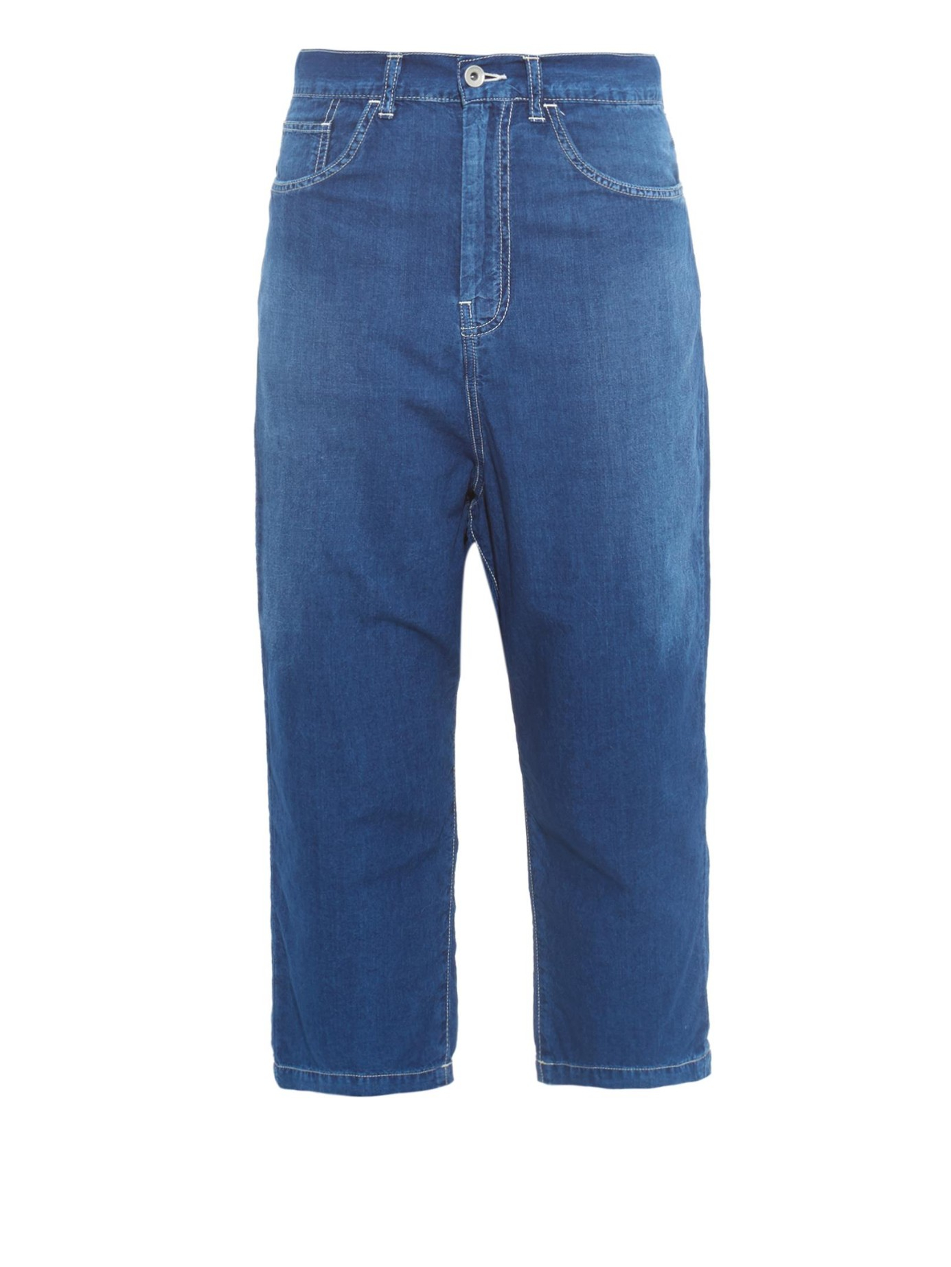 Lyst - Y's yohji yamamoto Boyfriend-fit Cropped Jeans in Blue