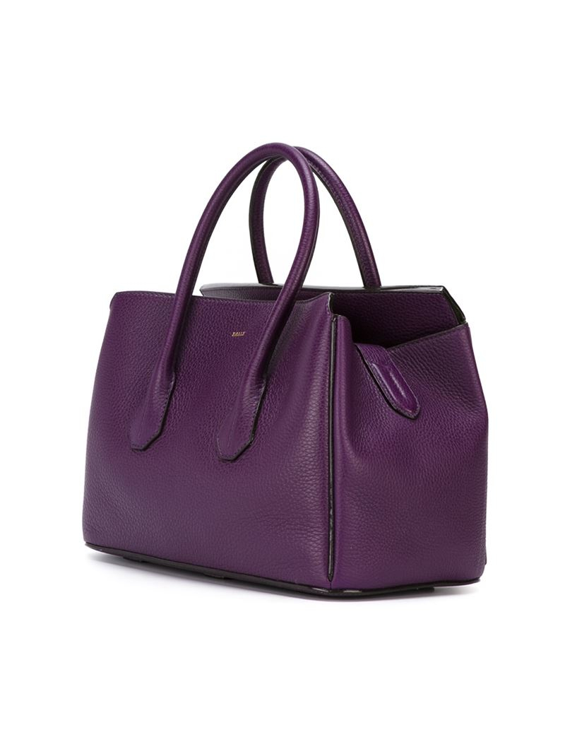 Lyst Bally Double Handle Tote Bag in Purple