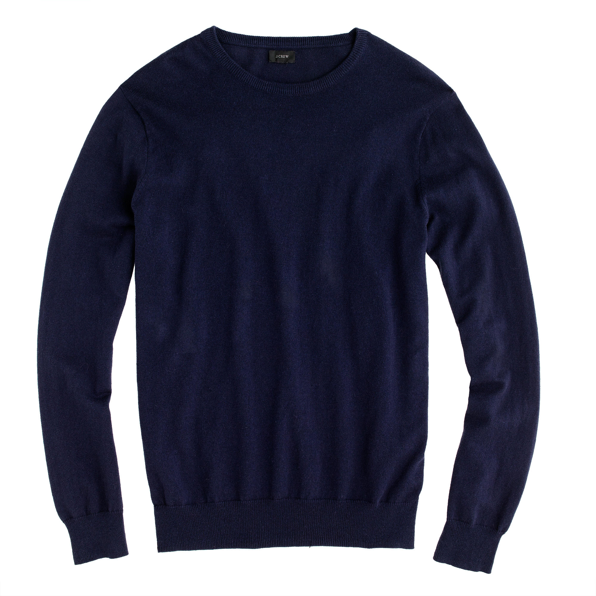 J.crew Tall Cotton-cashmere Crewneck Sweater in Blue for Men | Lyst