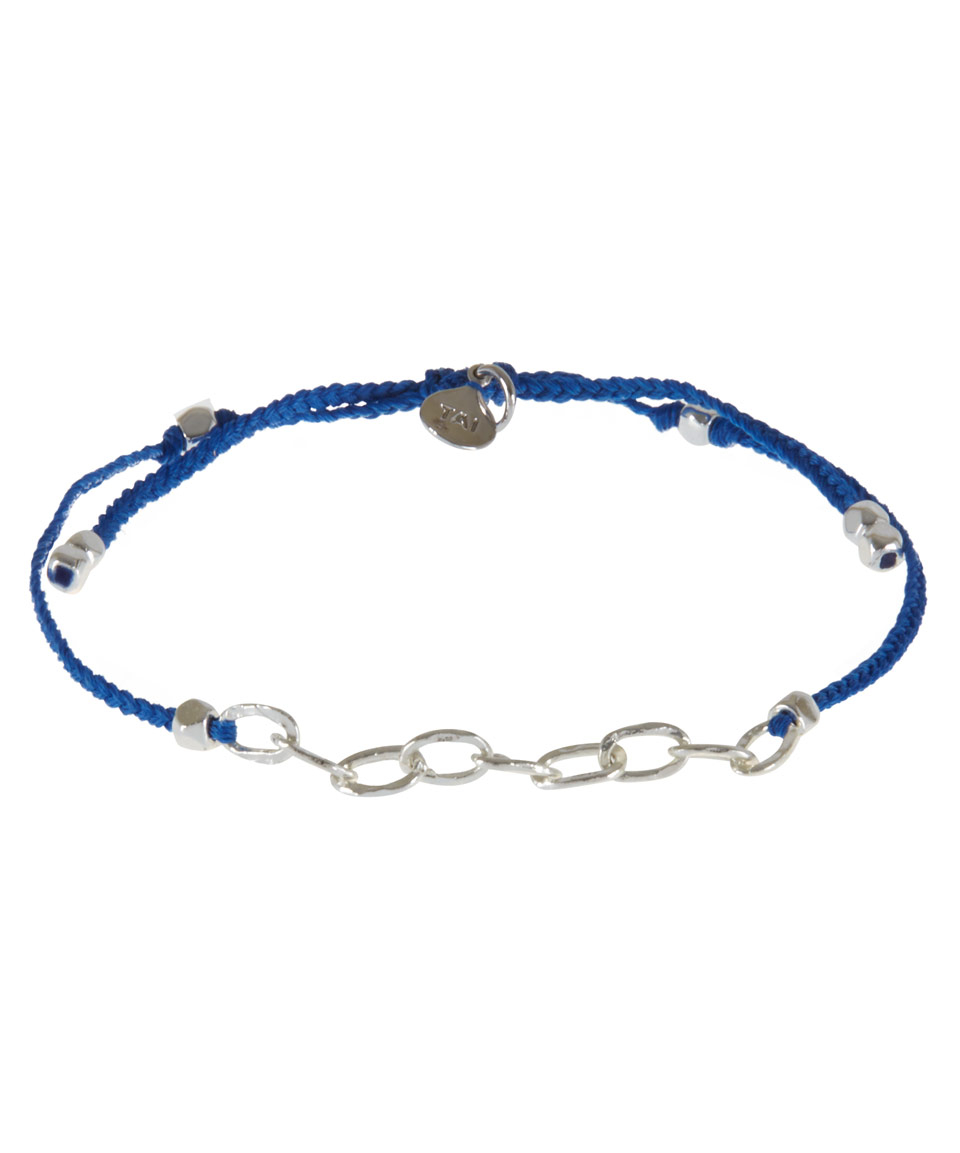 Lyst - Tai Blue Silverplated Chain Link Friendship Bracelet in Blue for Men