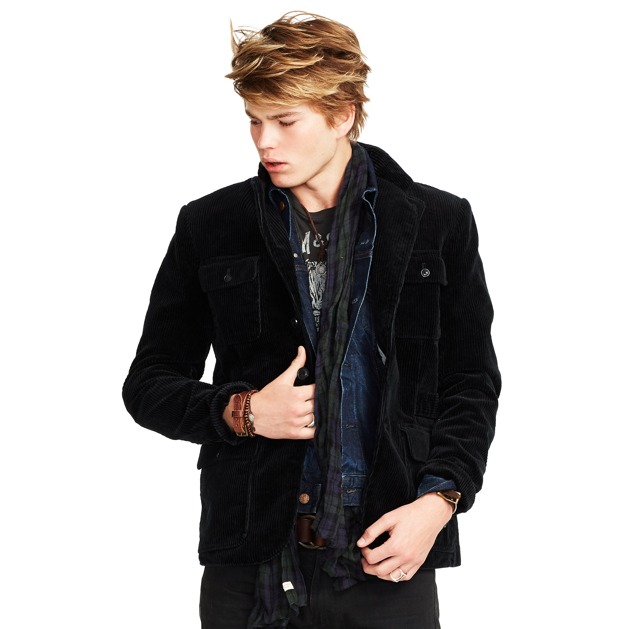 Lyst - Denim & supply ralph lauren Cotton Corduroy Blazer in Black for Men