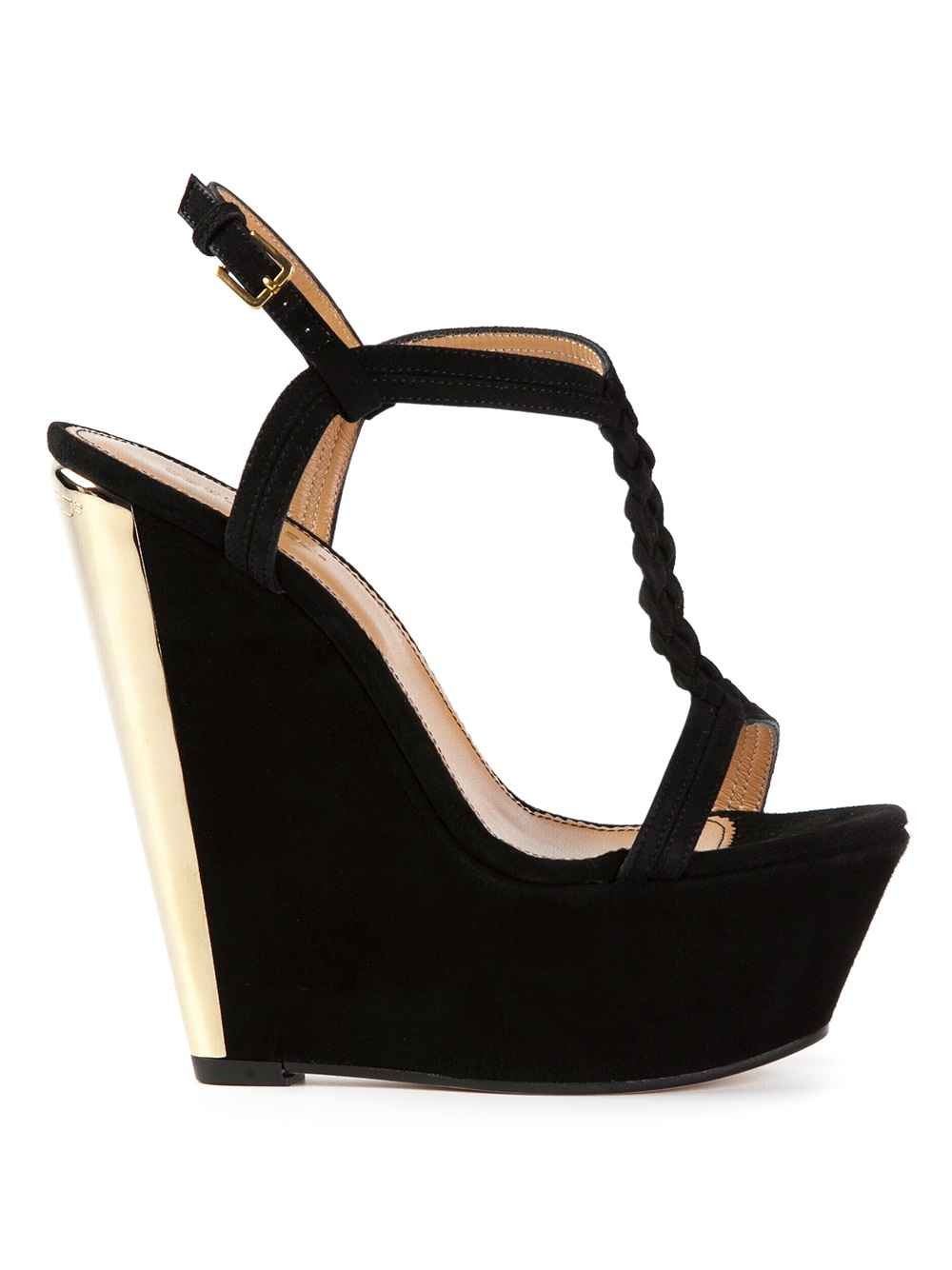 Dsquared2 Wedge Sandals in Black | Lyst