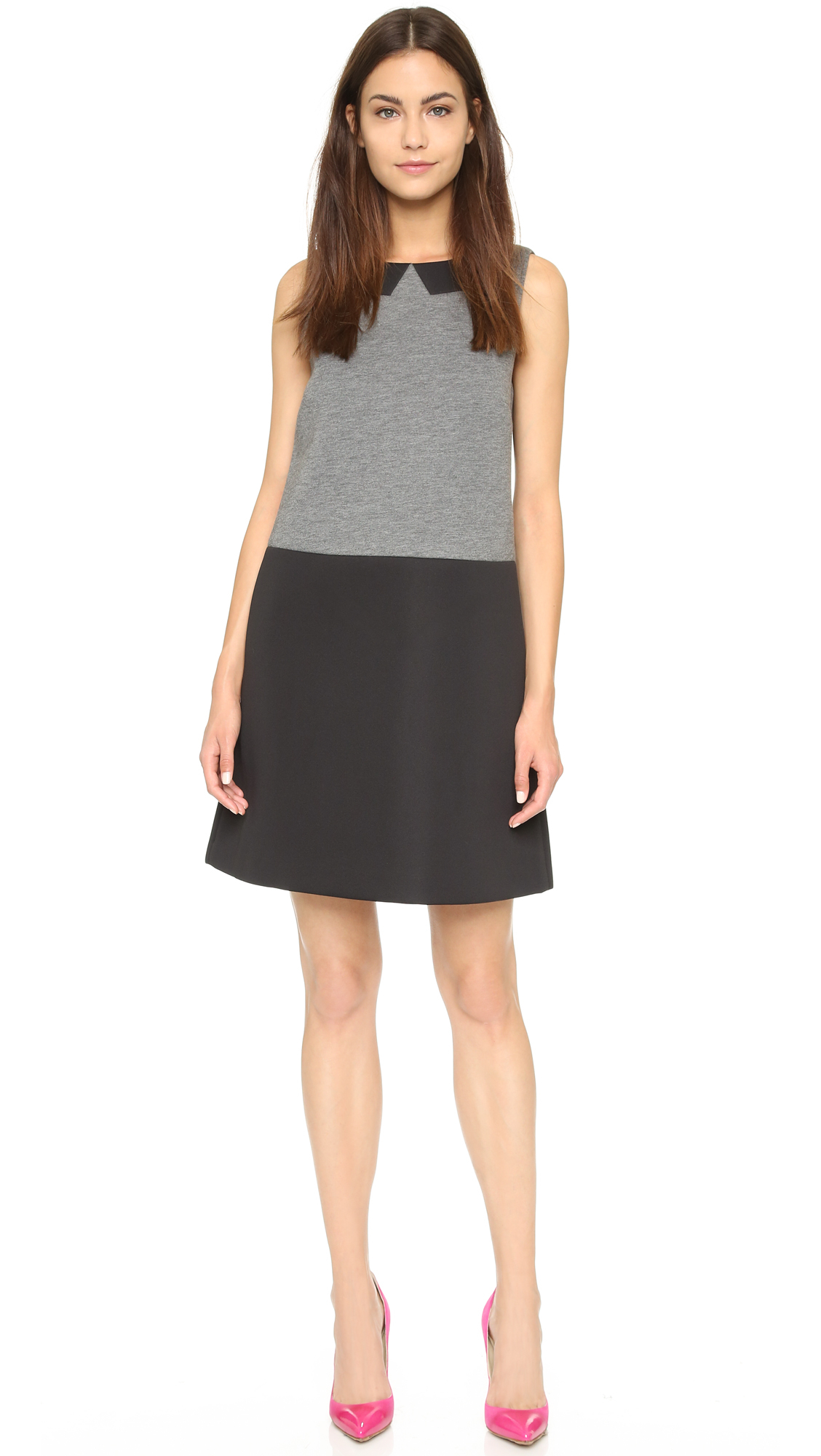 Lisa perry Crystal Dress Grey/black in Gray (Grey/Black) Lyst