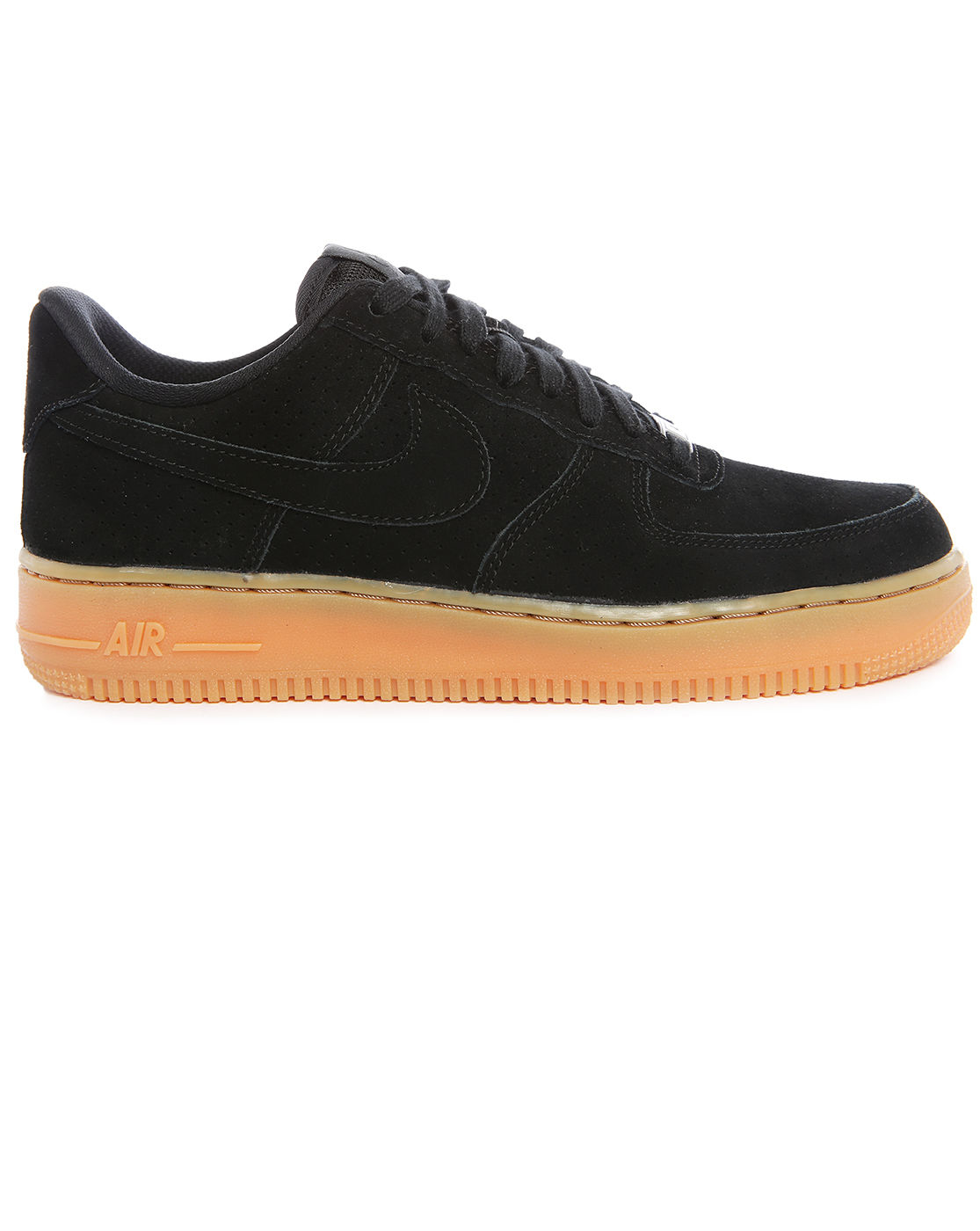 Nike Air Force 1 Low Black Suede Gum Nike Air Force 1 Low Black Suede Gum