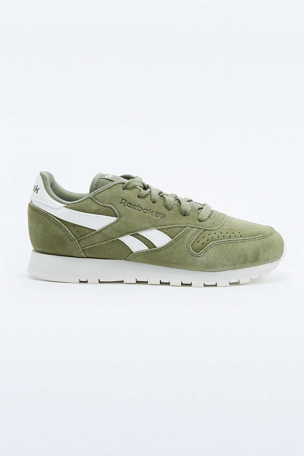 Reebok Classic Green Suede Trainers in Green - Lyst