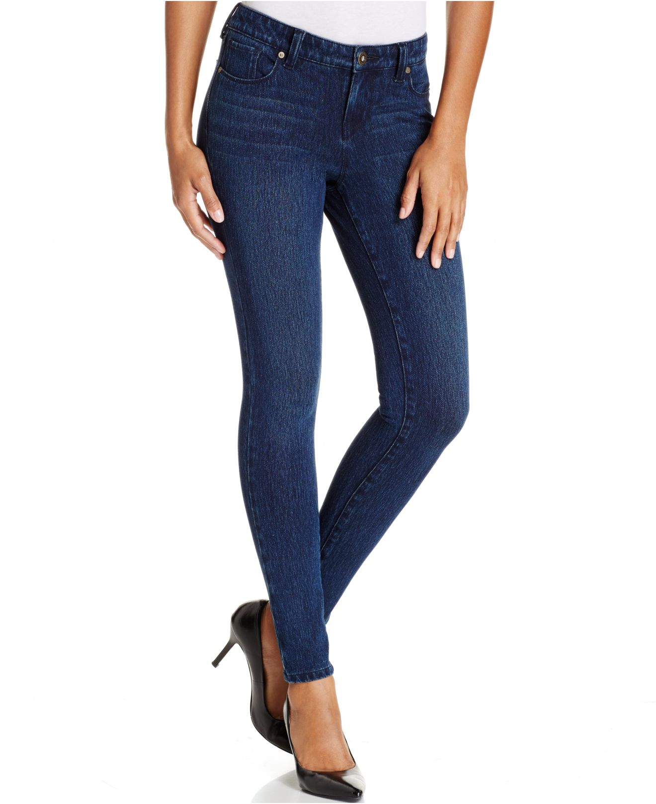 Intro Petite Teri Love the Fit Knit Twill Denim Leggings