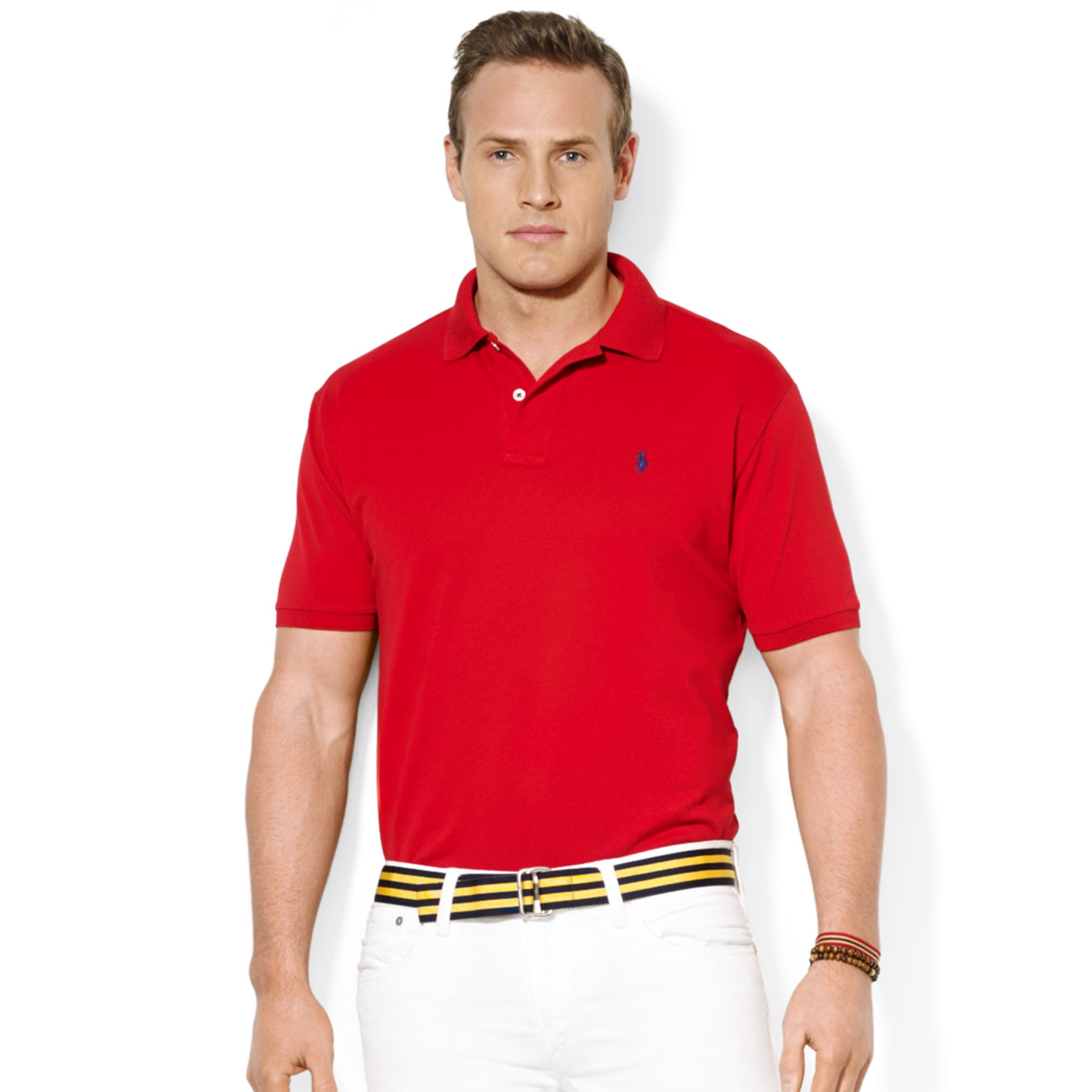 Ralph Lauren Classic Fit Stretch Mesh Polo in Red for Men (RL 2000 Red ...