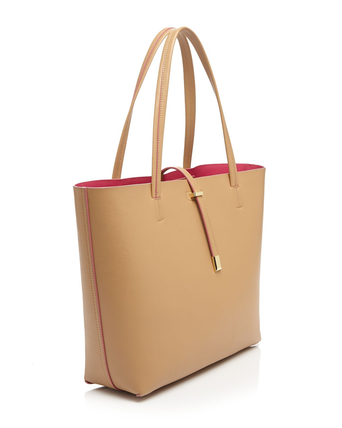 Lyst Vince Camuto Tote Leila Saffiano In Brown