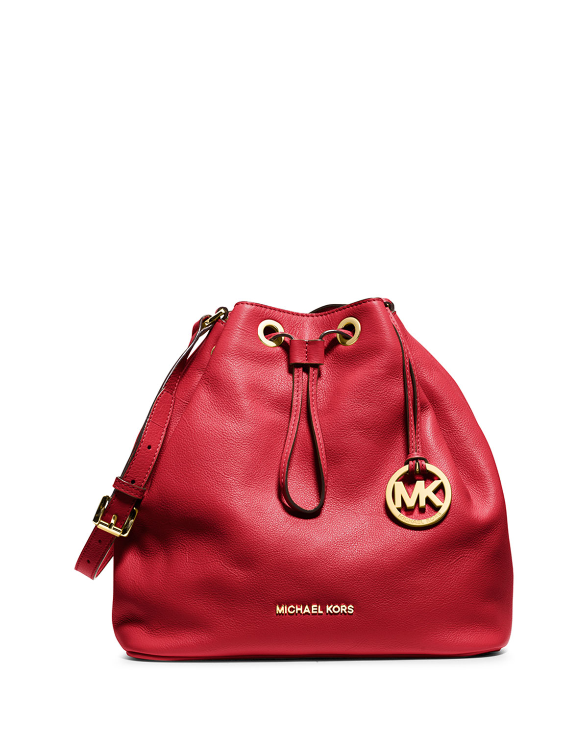 Lyst - Michael Michael Kors Large Jules Drawstring Shoulder Bag in Red