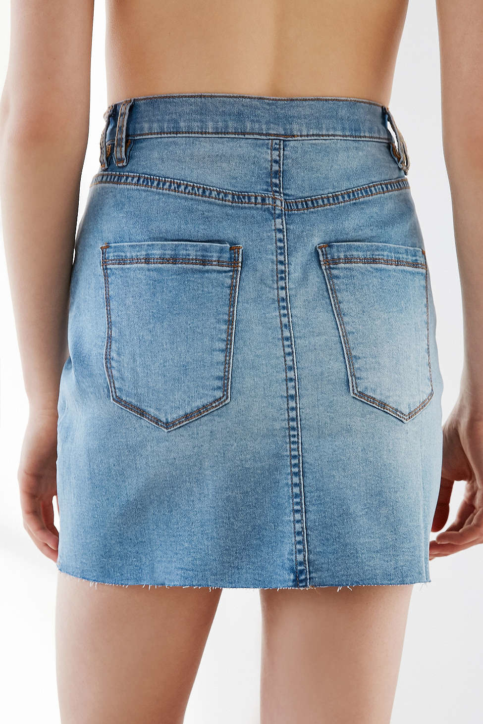 Lyst - Bdg 5-pocket Denim Pelmet Mini Skirt in Blue