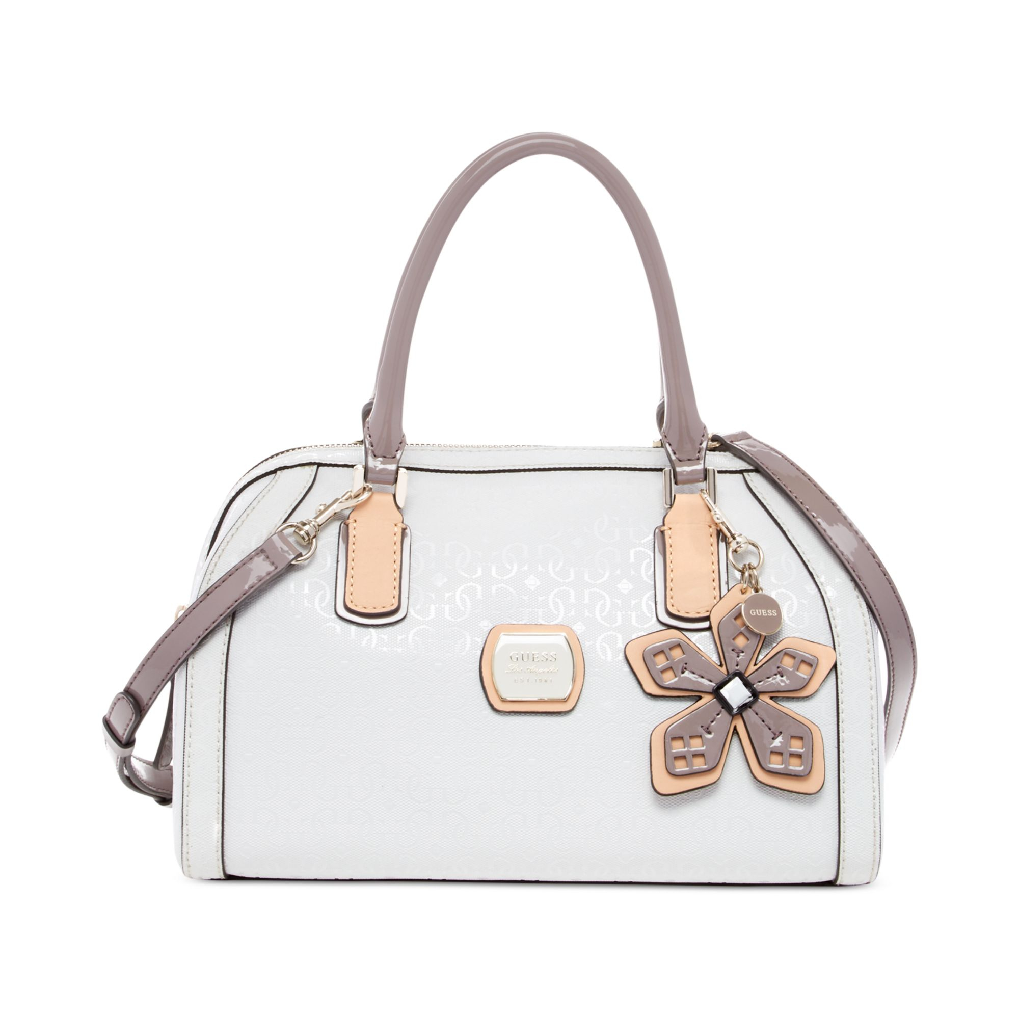 Lyst Guess Hula Box Satchel In White Gallery