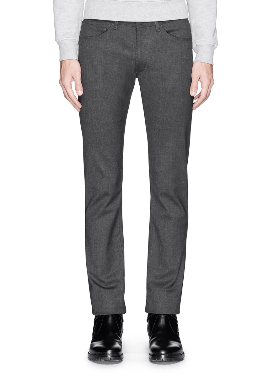 gray twill pants