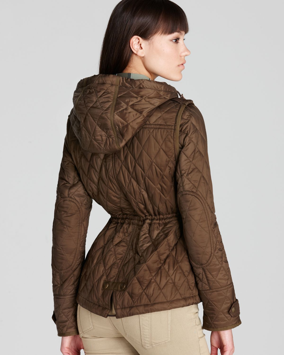 Lyst Burberry Brit Aldershotz Hooded Quilted Jacket in Green