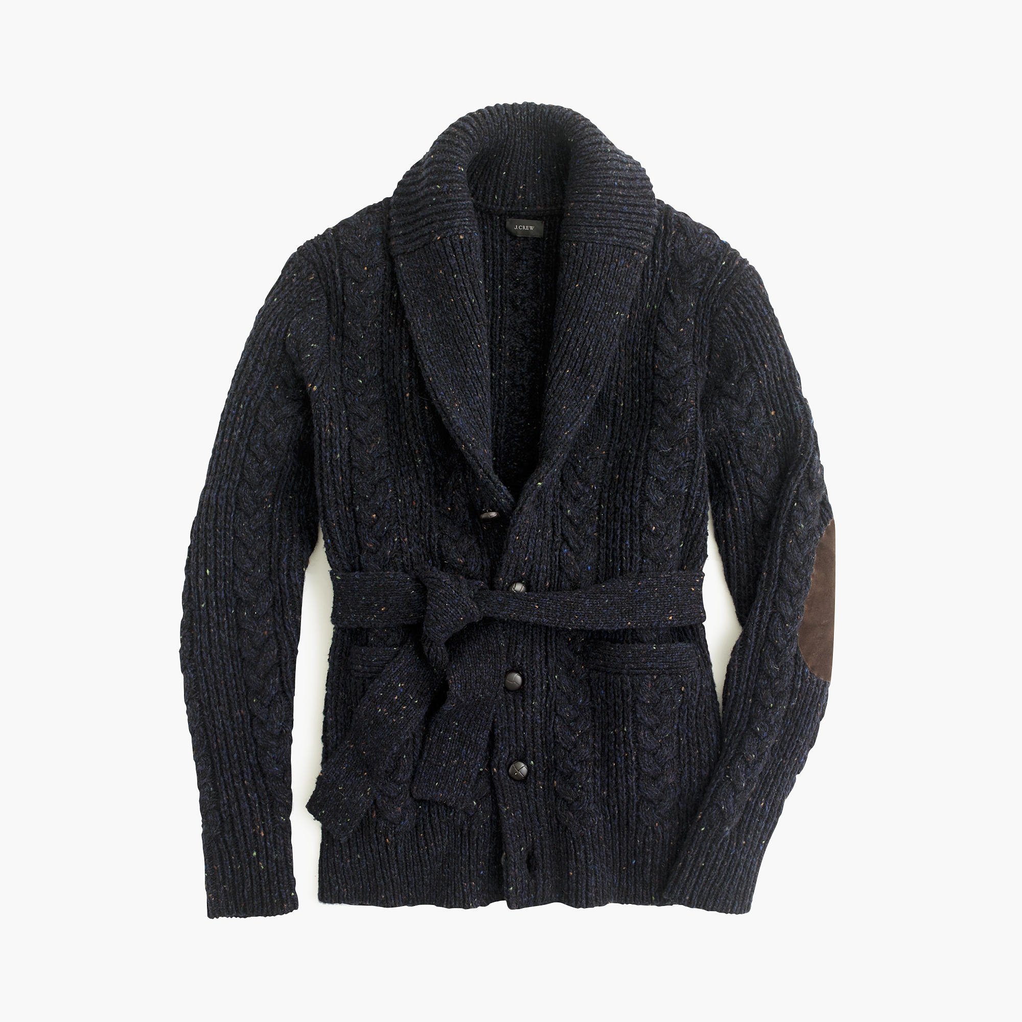 Lyst - J.Crew Donegal Wool Belted Shawl Cardigan Sweater in Blue for Men