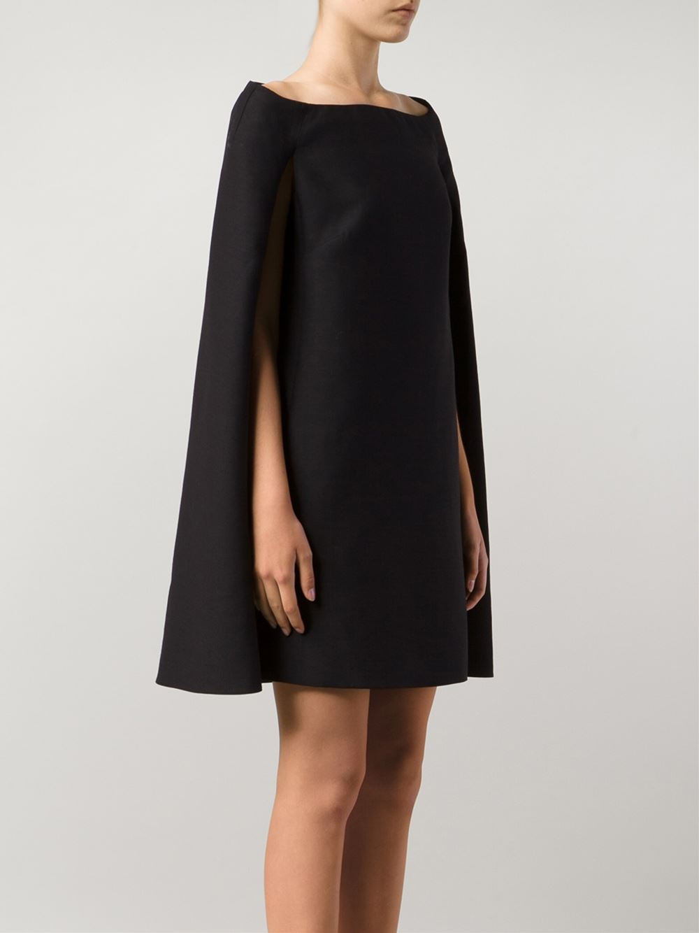 Lyst - Valentino Cape Dress in Black