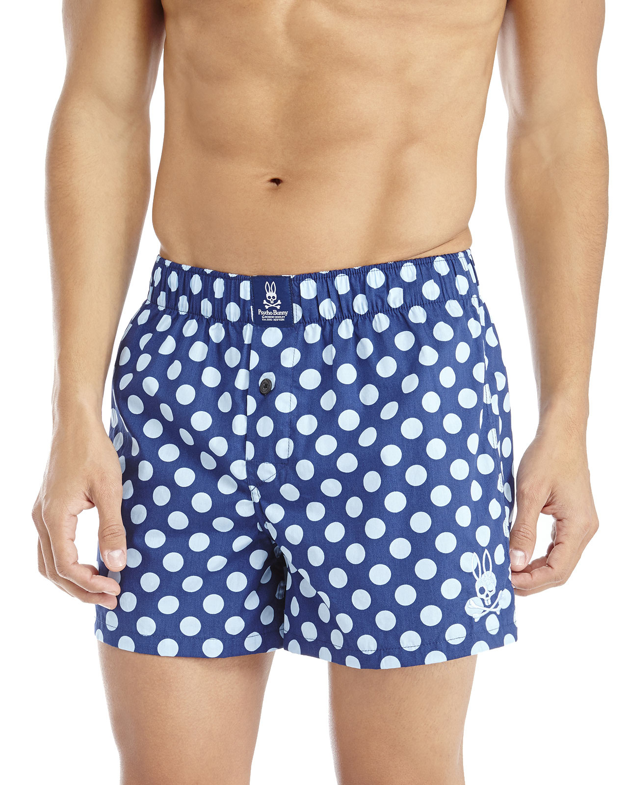 Psycho bunny Polka Dot Cotton Boxer Shorts in Blue for Men | Lyst