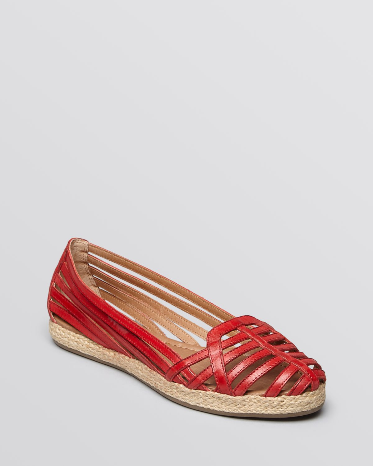 flat red espadrilles