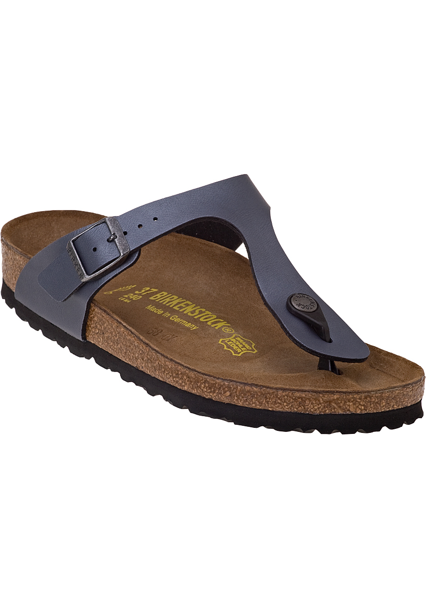 Birkenstock Gizeh Thong Sandal Pewter Birko Flor in Silver (Pewter ...