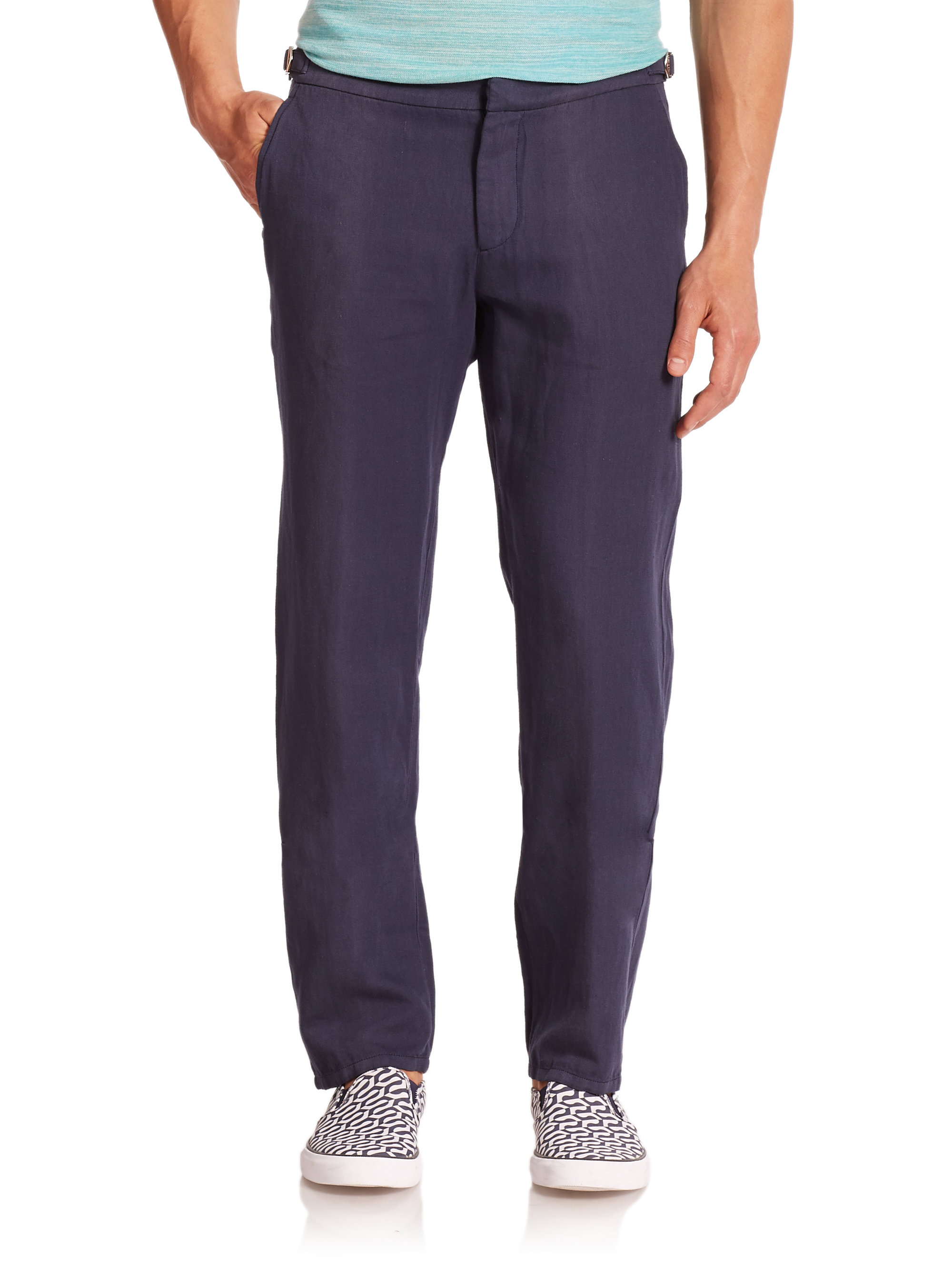 Lyst - Orlebar Brown Bedlington Linen & Cotton Pants in Blue for Men