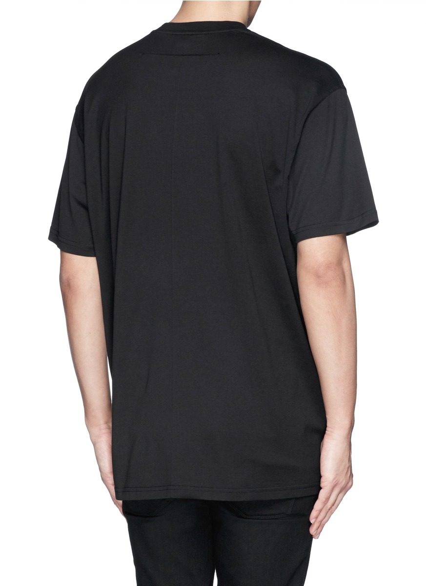 List india givenchy t shirt black and white