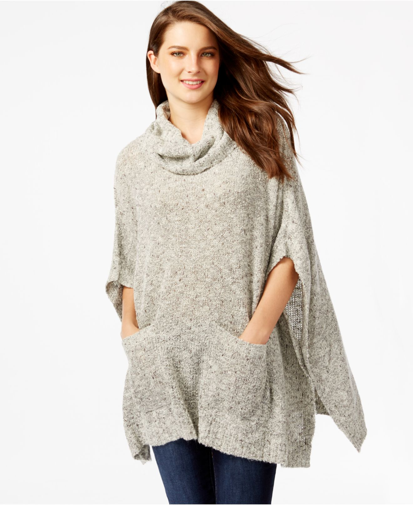 G.h. bass & co. Cowl-neck Poncho in White | Lyst