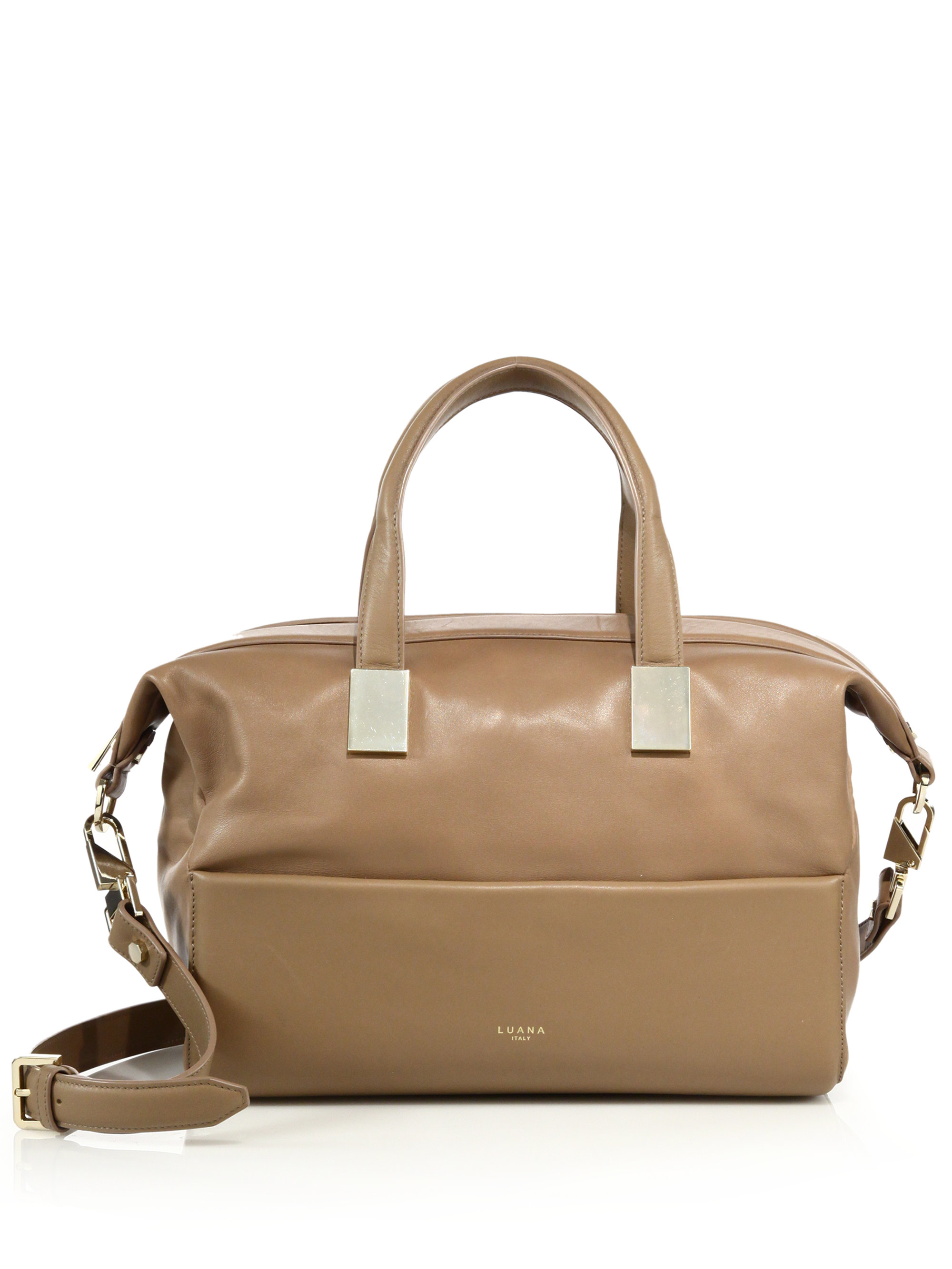 Lyst Luana Italy Circe Leather Satchel In Brown Gallery