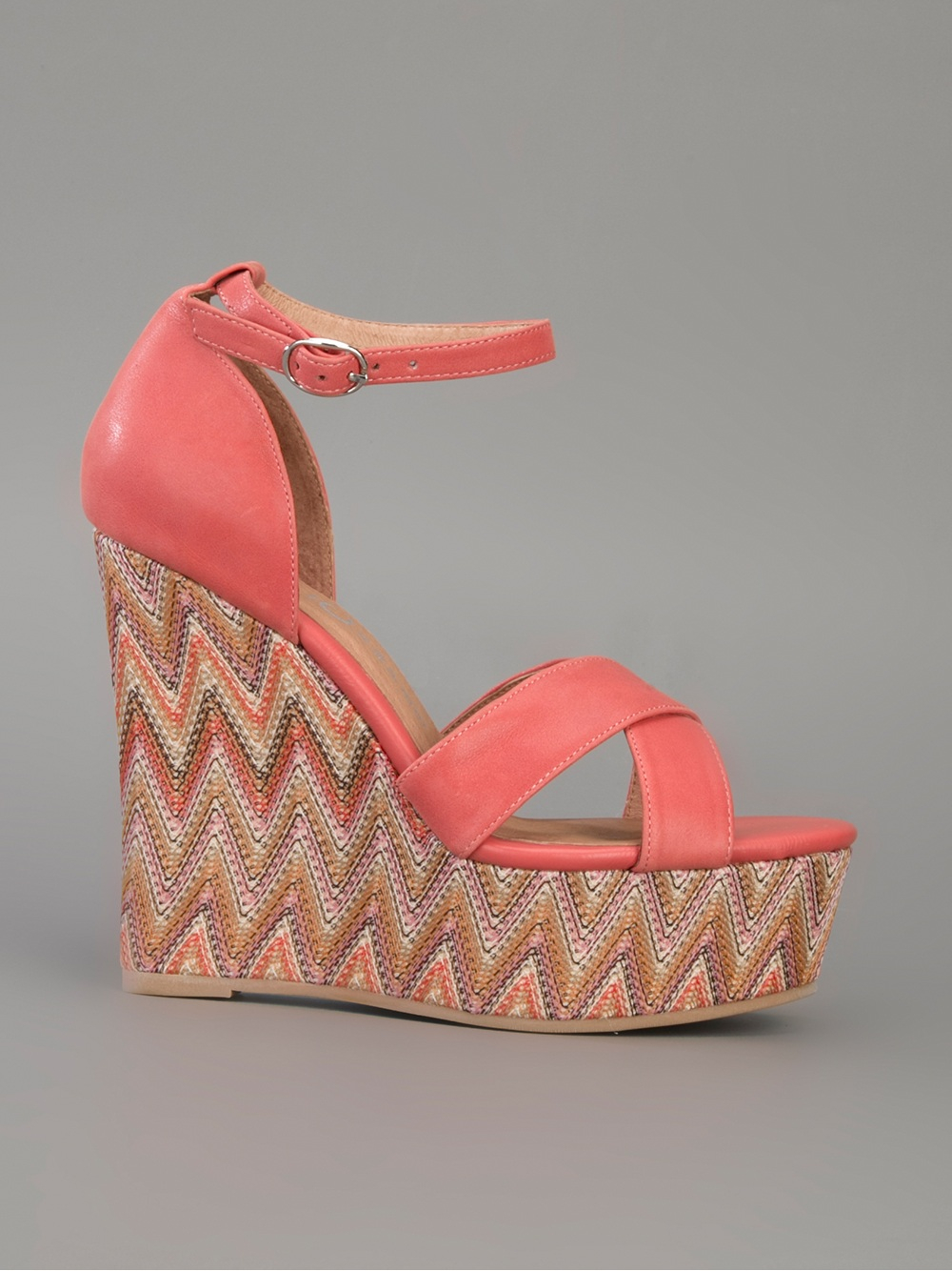 Jeffrey Campbell 'Bradshaw' Wedge Sandal in Pink - Lyst