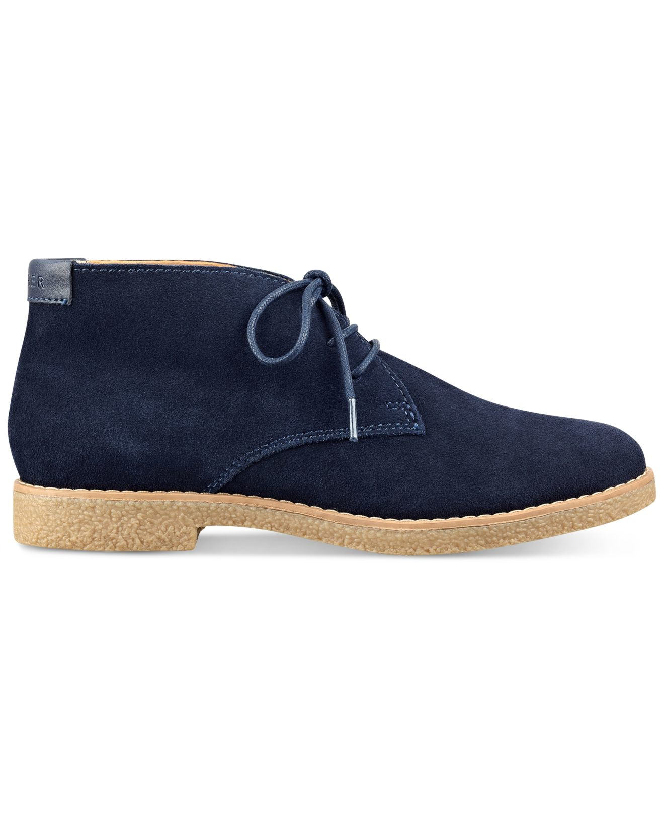 Tommy hilfiger Zakry Chukka Booties in Blue (Navy Suede) | Lyst