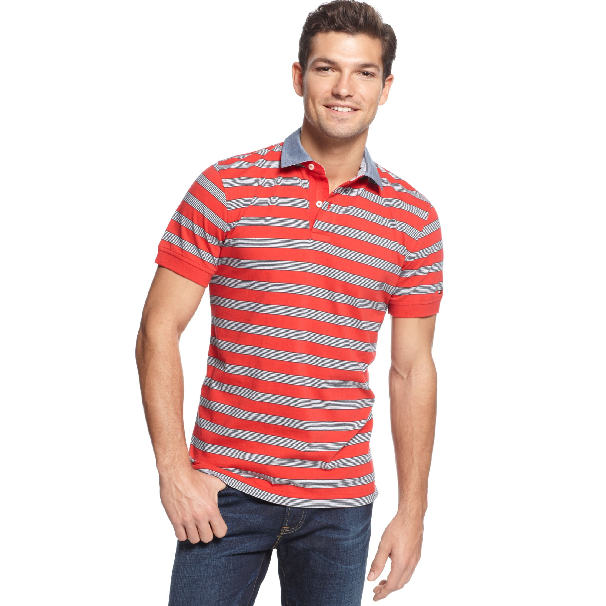 Tommy hilfiger Oceanside Polo Shirt in Red for Men (Ribbon Red) | Lyst