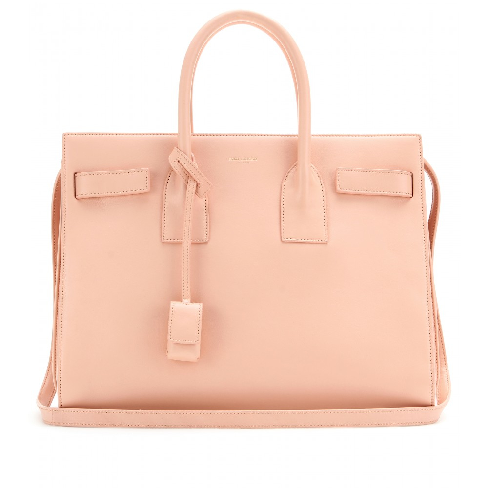Lyst - Saint laurent Sac De Jour Small Leather Tote in Pink