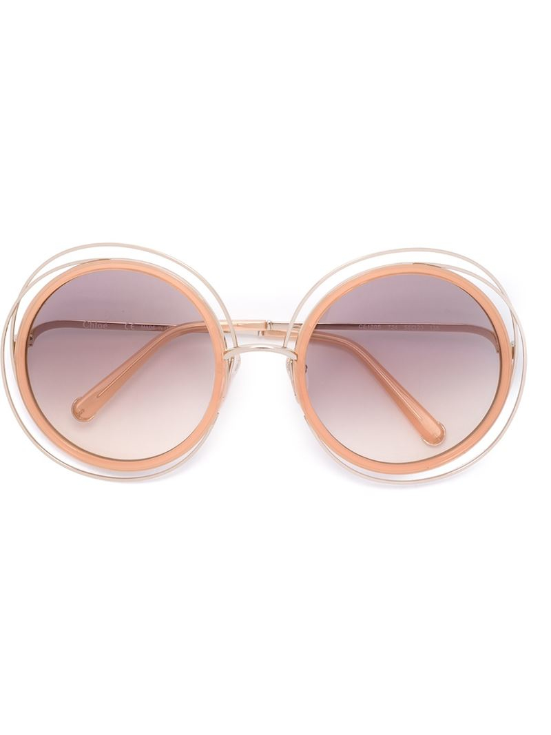 Lyst - Chloé 'carlina' Sunglasses in Pink