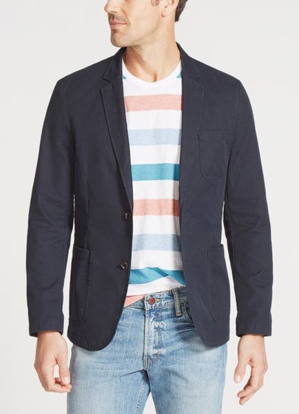 Bonobos The Washed Chino Blazer Navy in Blue for Men (navy) | Lyst