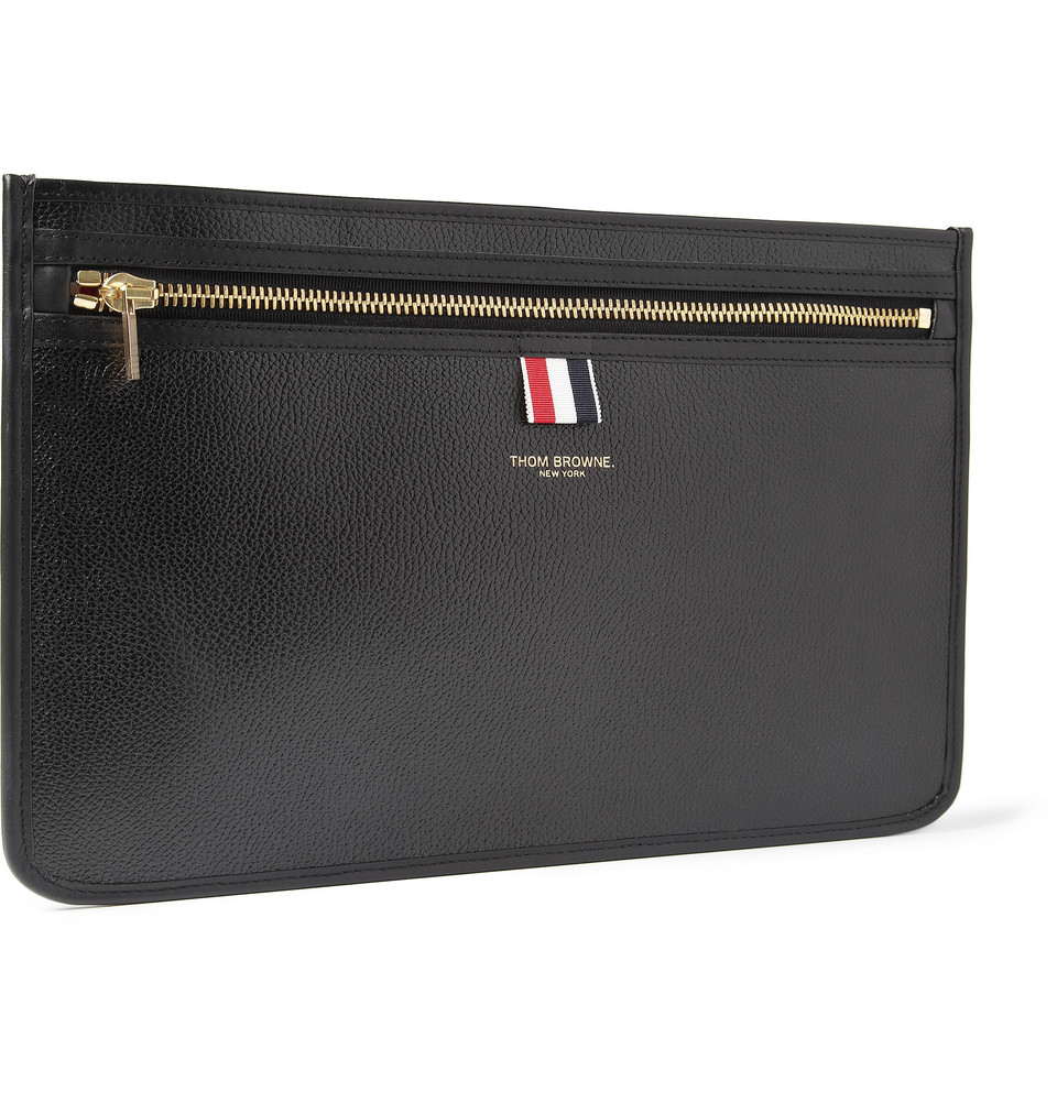 Lyst Thom browne PebbleGrain Leather Document Holder in Black for Men