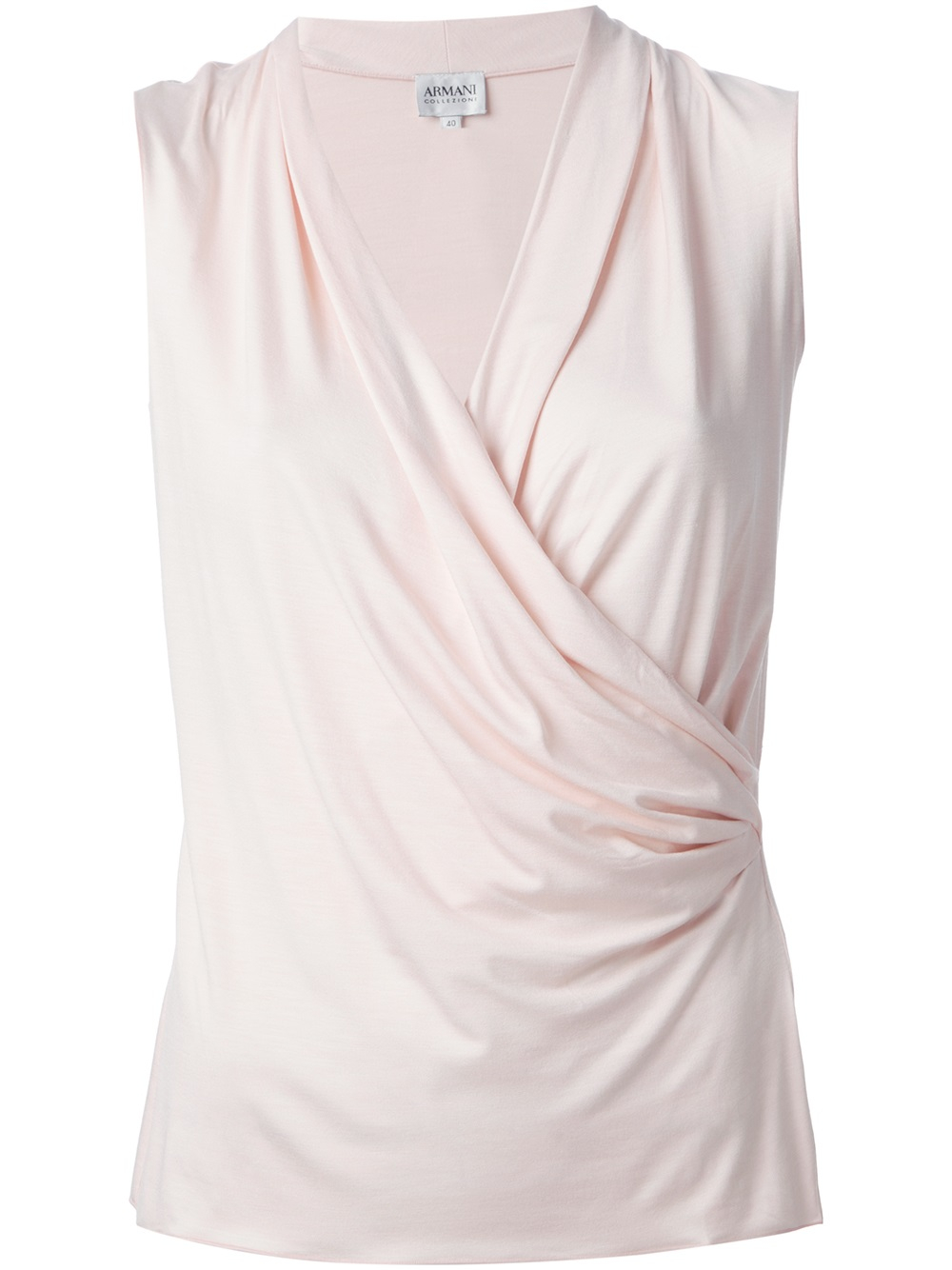 Lyst - Armani Wrap Around Blouse in Pink