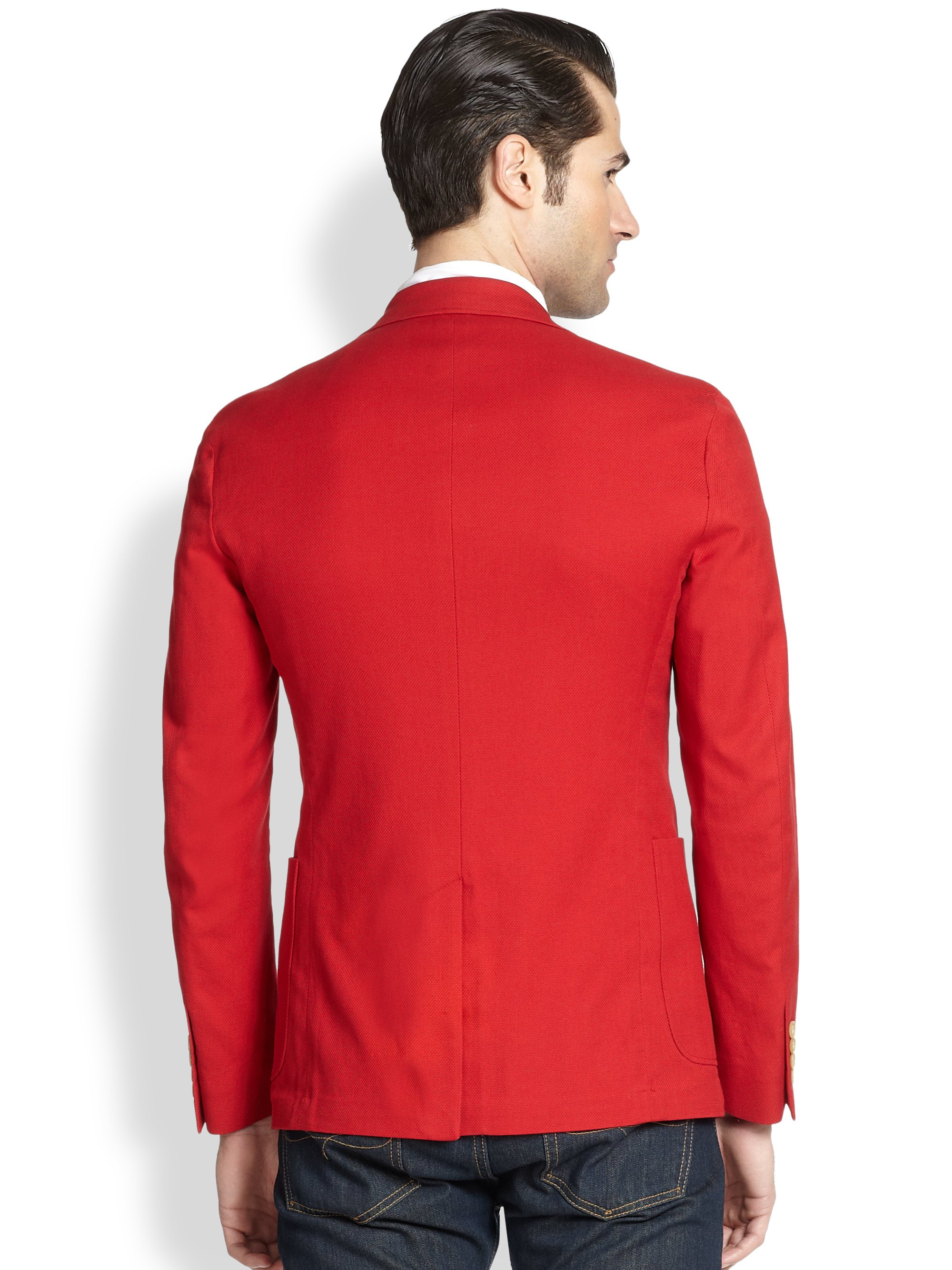 red sport coat outfit