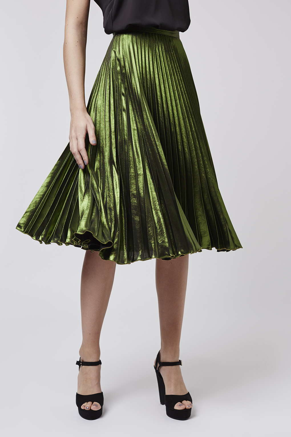 Green Pleated Skirt - Dress Ala