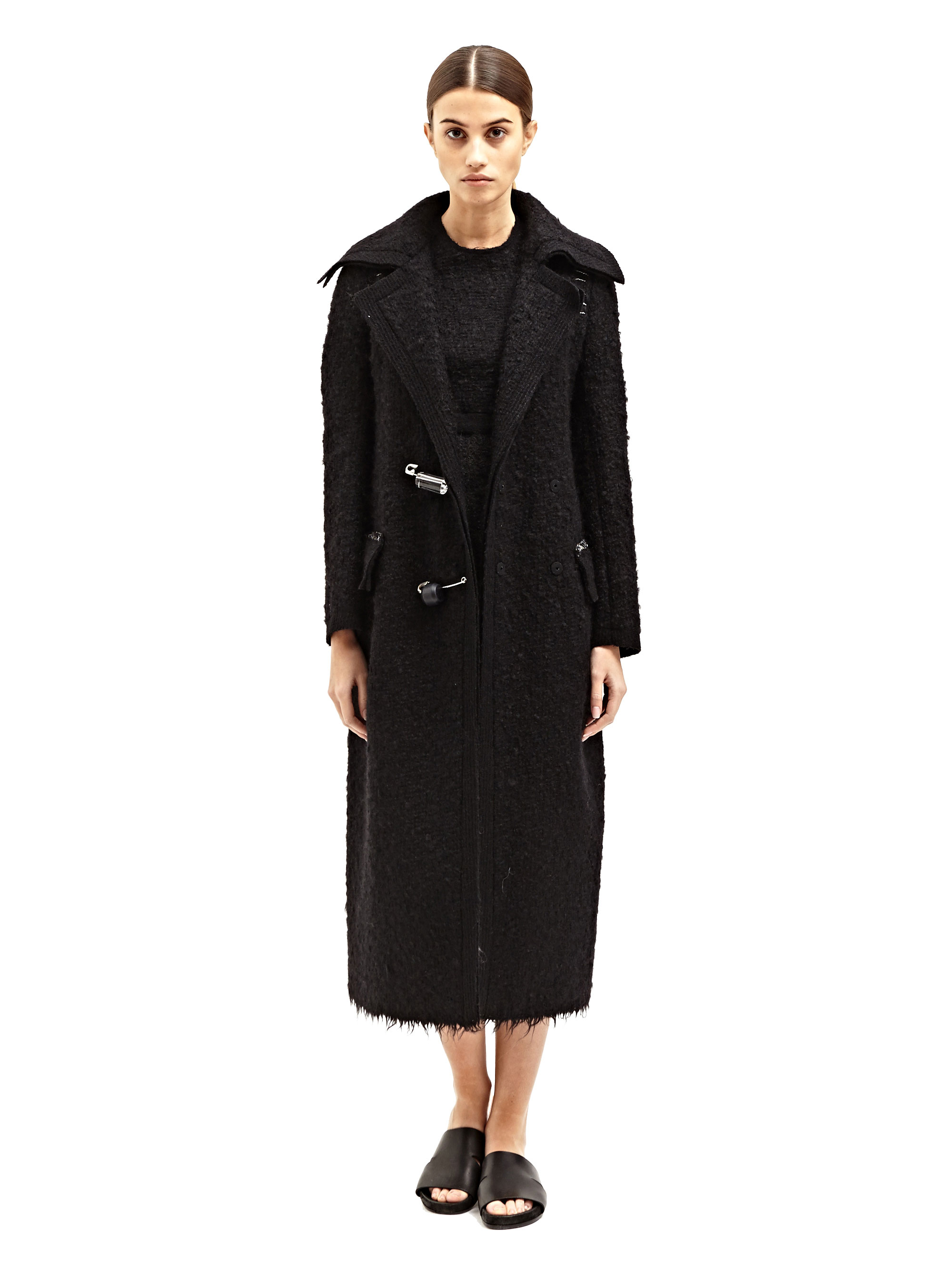 Calvin Klein Water Resistant Hooded Trench Coat In Gray Lyst Calvin Klein Zip Front Soft S W Fur Trimmed Hood