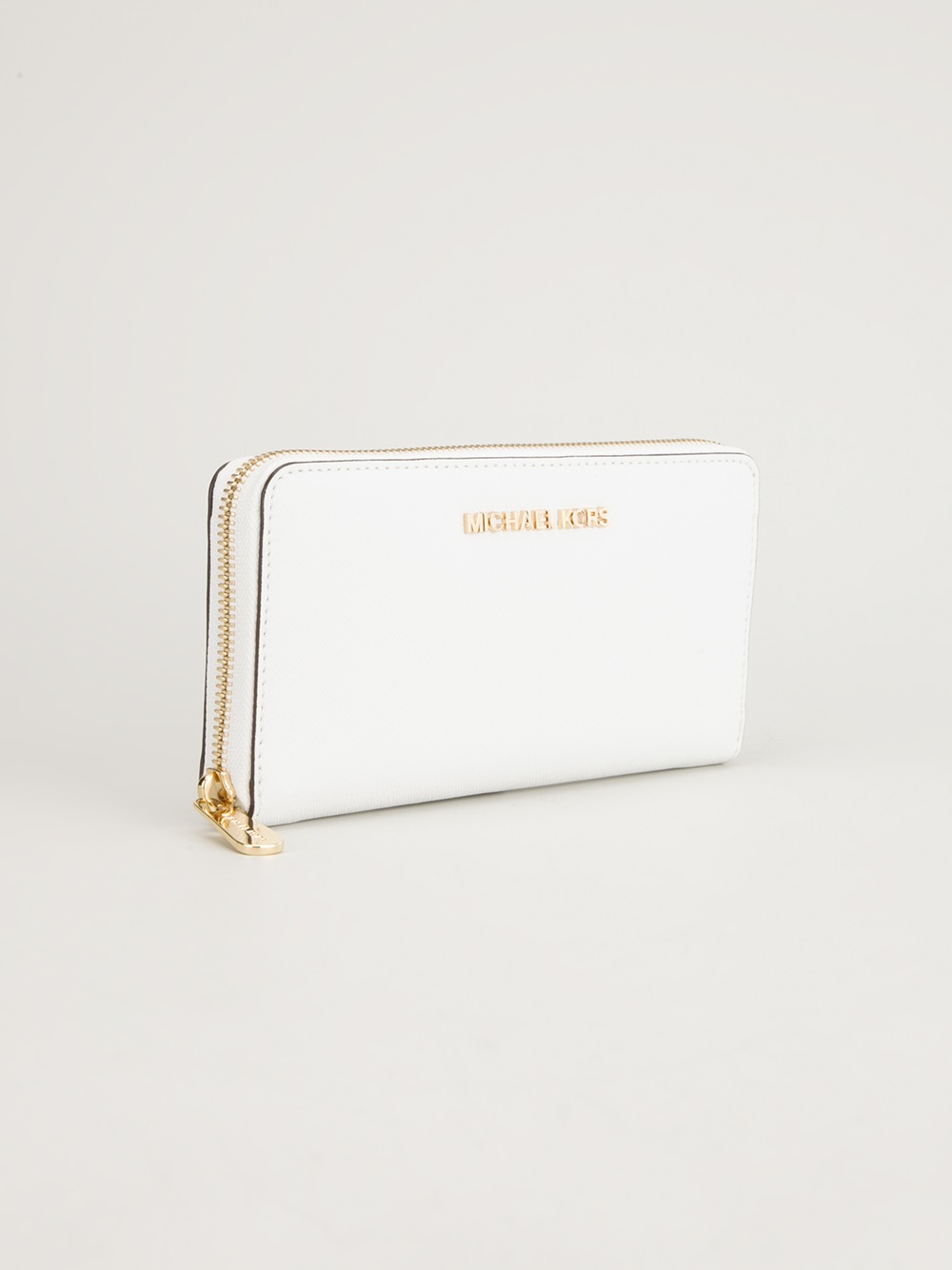 Michael kors 'Jet Set Continental' Wallet in White | Lyst