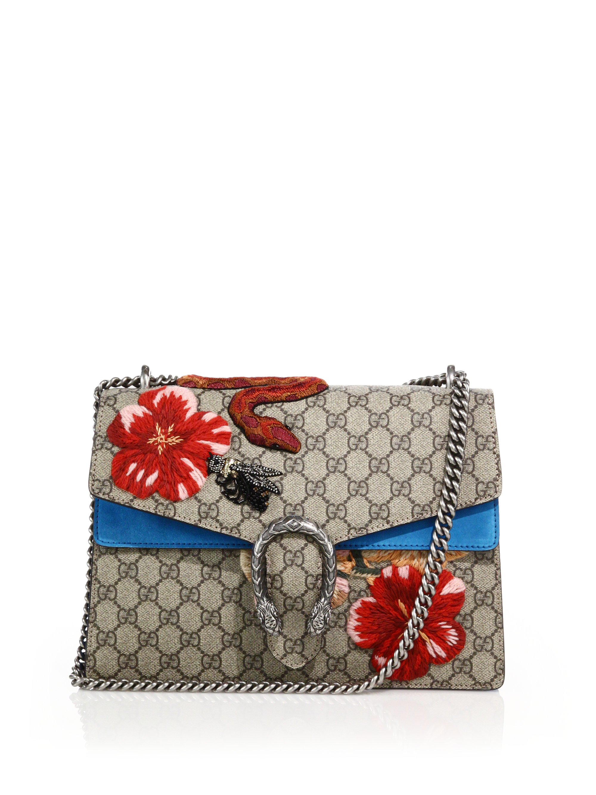 Lyst - Gucci Dionysus Gg Supreme Canvas Embroidered Shoulder Bag
