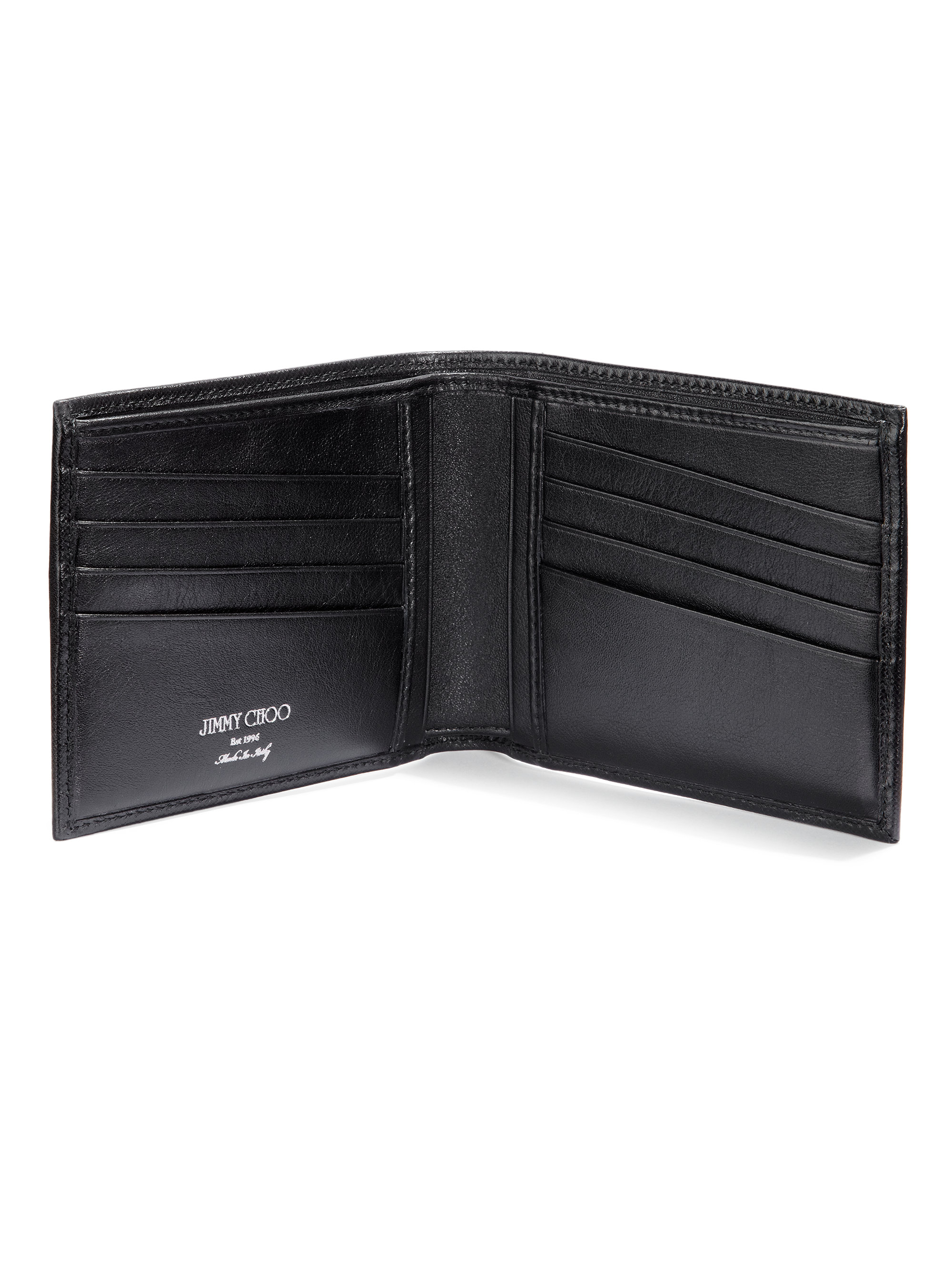 Lyst - Jimmy choo Mark Leather Billfold Wallet in Black for Men