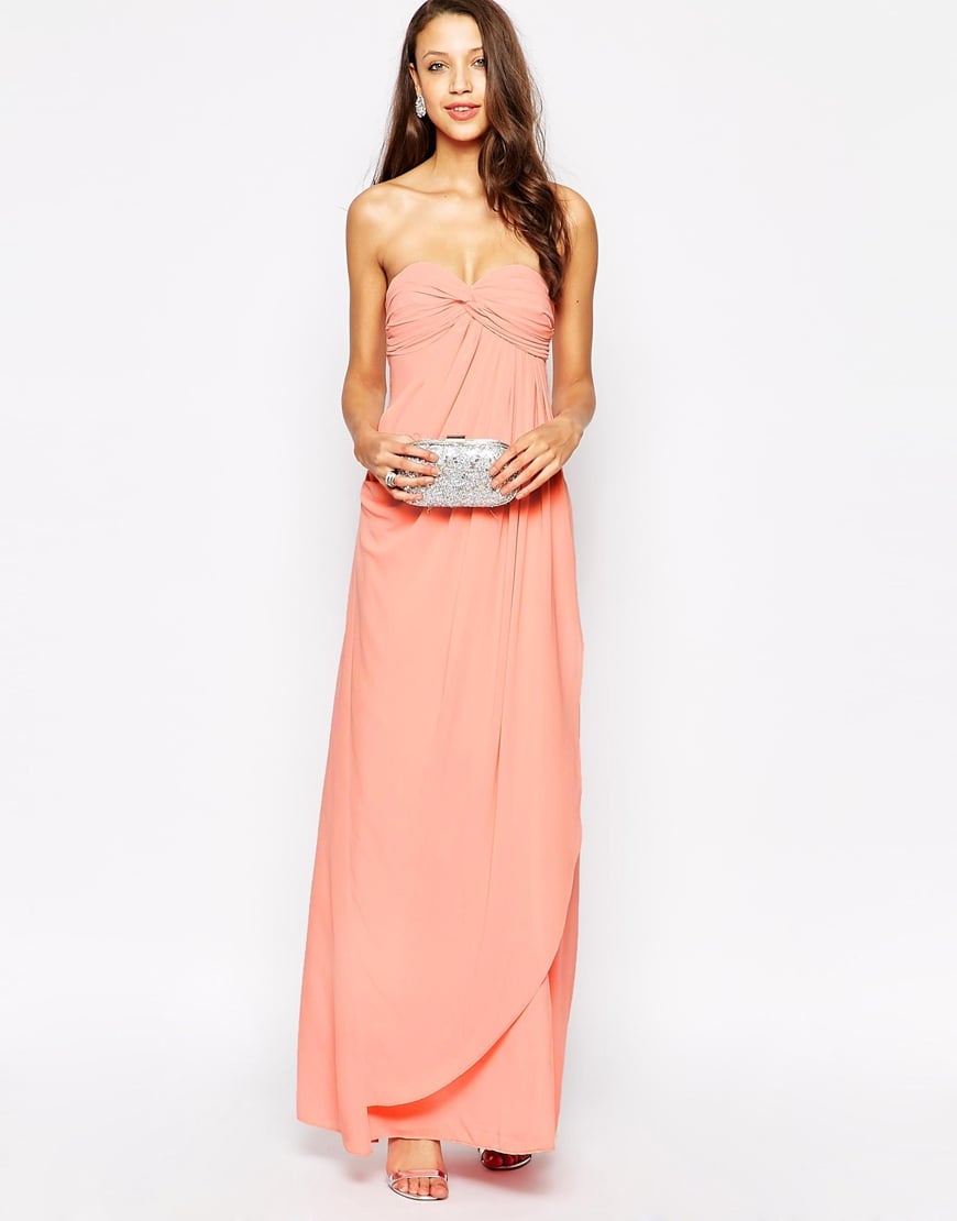 Ruched bandeau dress