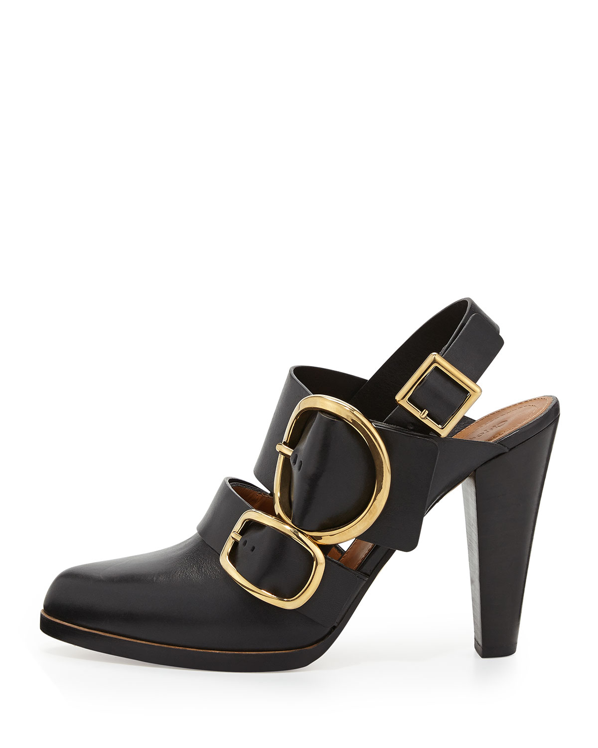 chloé c leather slingback sandals