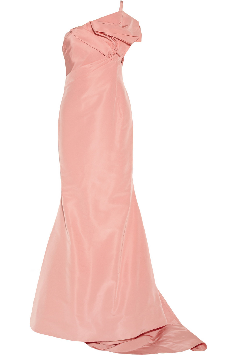 Oscar de la renta One Shoulder Silk Faille Gown in Pink | Lyst