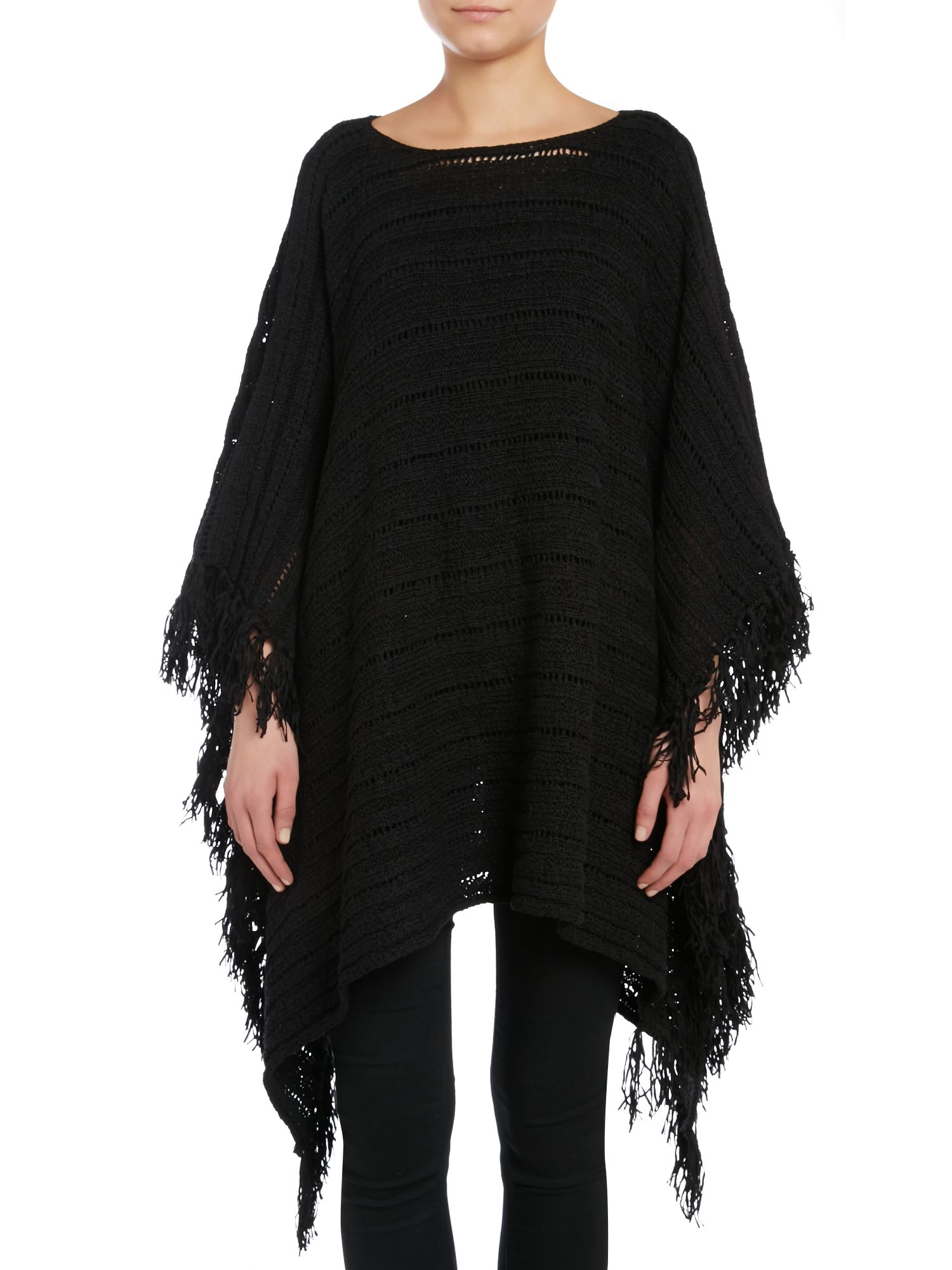 Lauren by ralph lauren Plus Size Poncho Cover-Up in Black | Lyst
