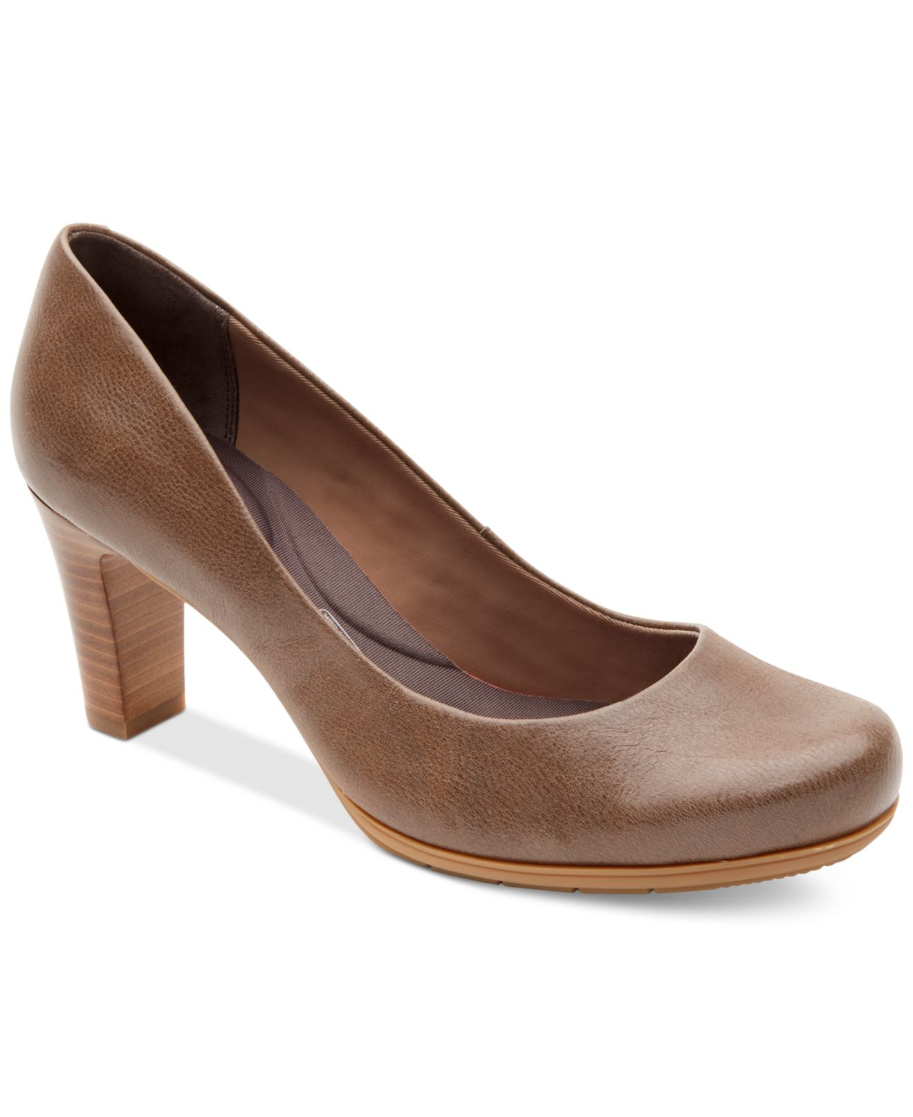 Lyst - Rockport Women's Total Motion Round-toe Pumps in Brown