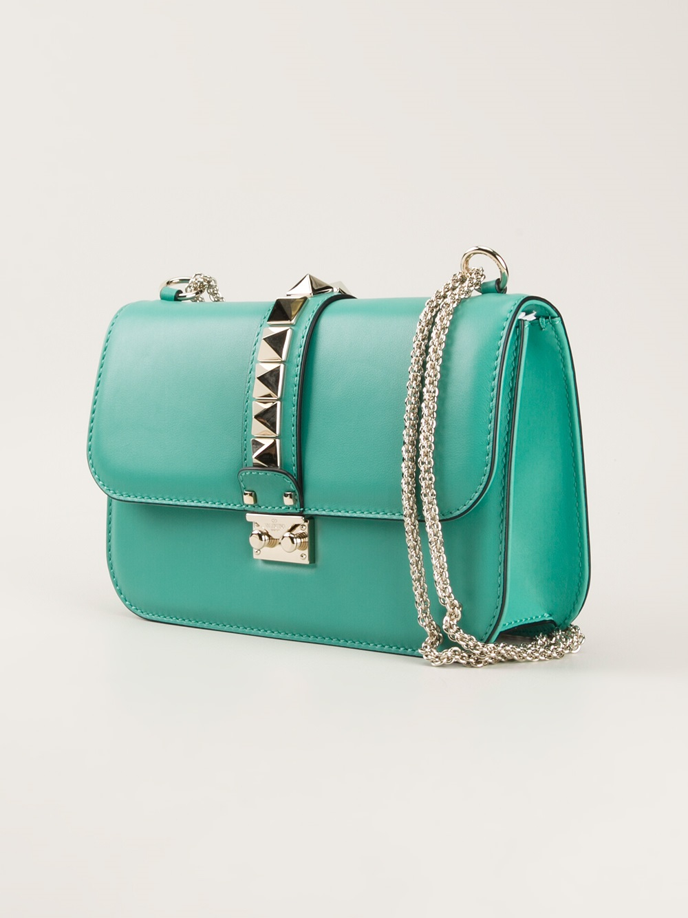 Lyst - Valentino Glam Lock Cshoulder Bag in Green