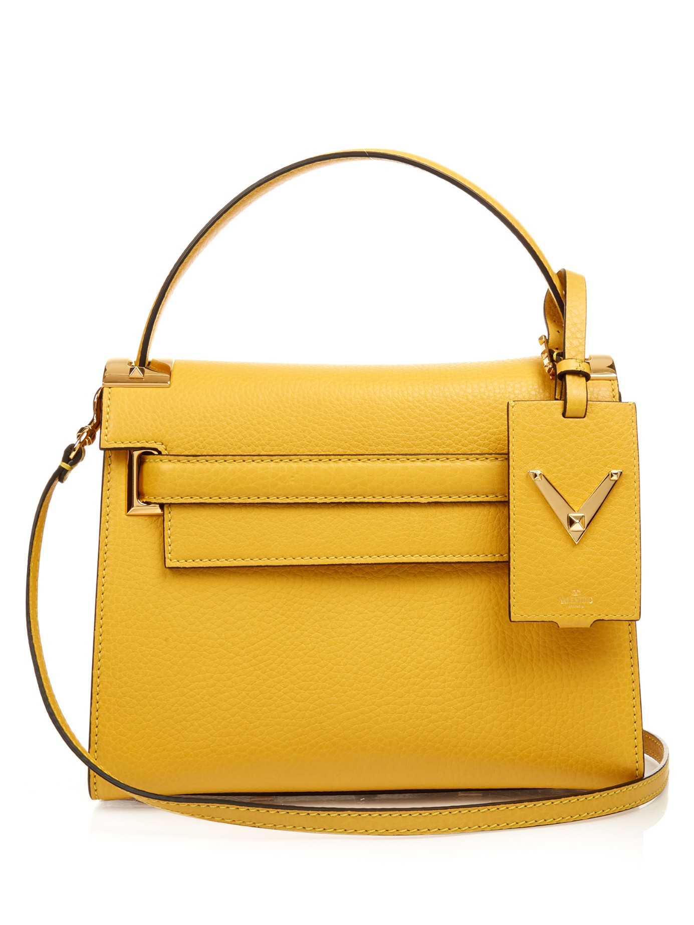 Valentino My Rockstud Small Leather Bag in Yellow | Lyst