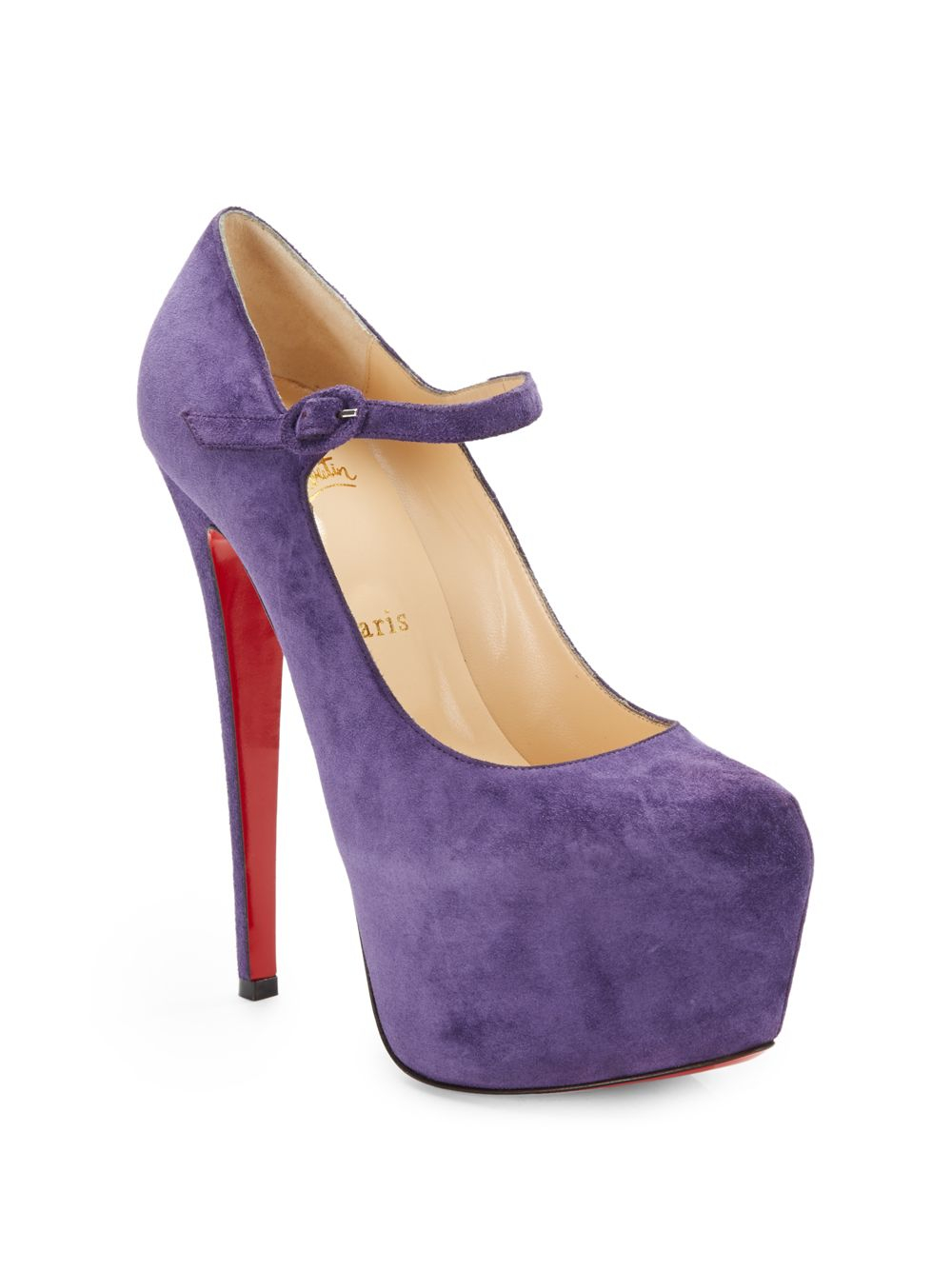christian louboutin purple shoes