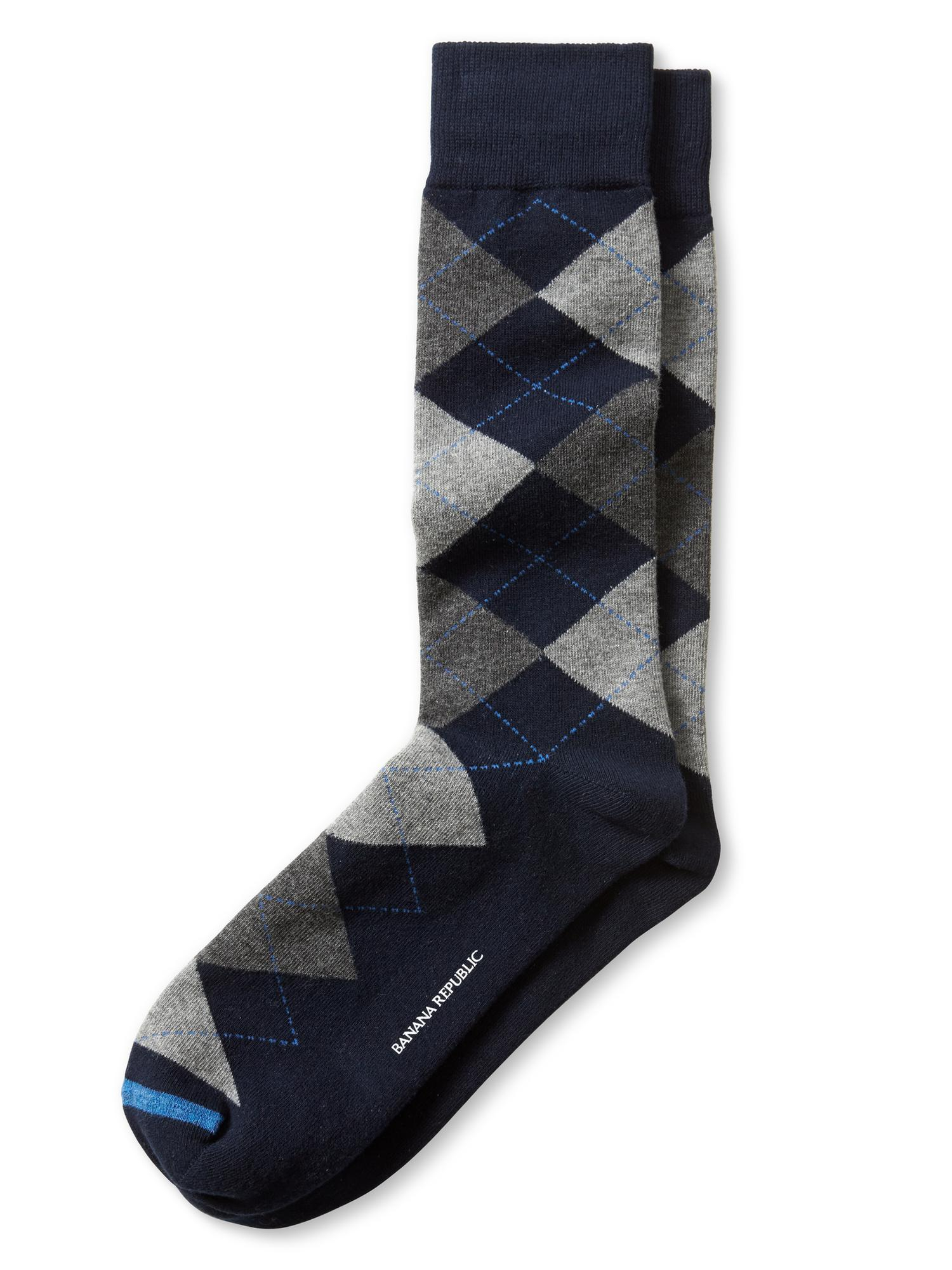 Banana republic Argyle Sock in Gray for Men (Gray texture) Lyst